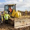 Clugston Construction workers on the site, from left to right – including Steve Waggett (middle) North East Regional Manager