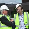 Town Centre Car Parks` Ben Ziff (right) inspects the refurbishment