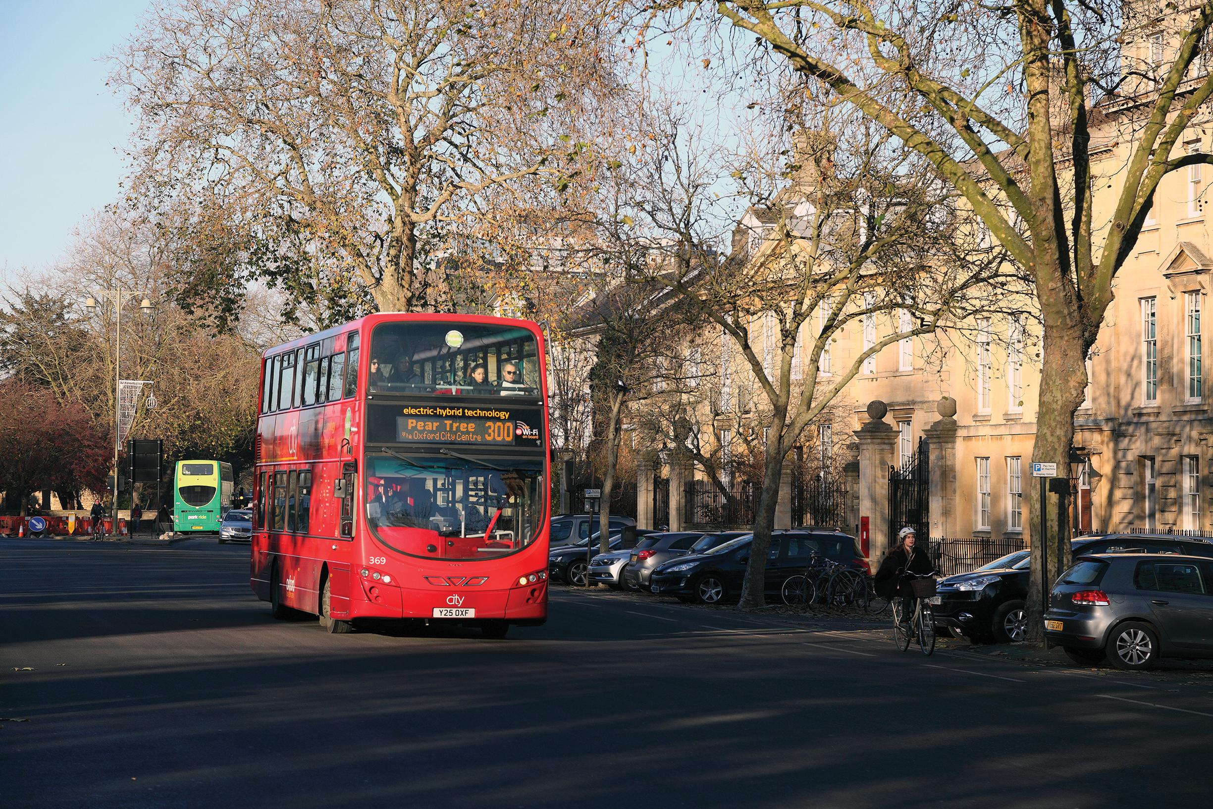 Buses form the backbone of Oxford’s public transport system. The council has plans for bus rapid transit routes, and new park-and-ride sites located some distance from the city