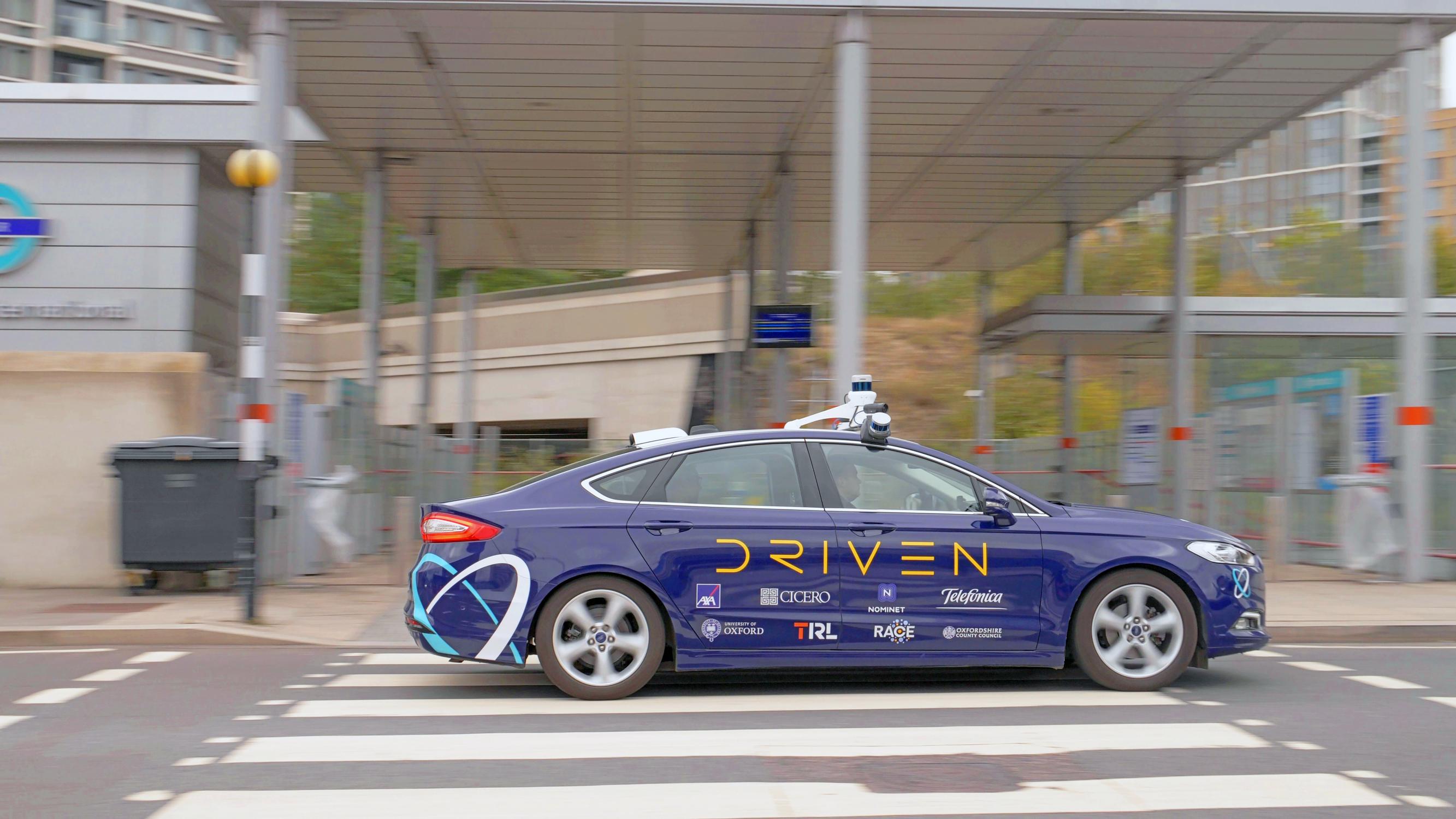 One of the four Oxbotica self-driving cars that took park in a demonstration around Stratford