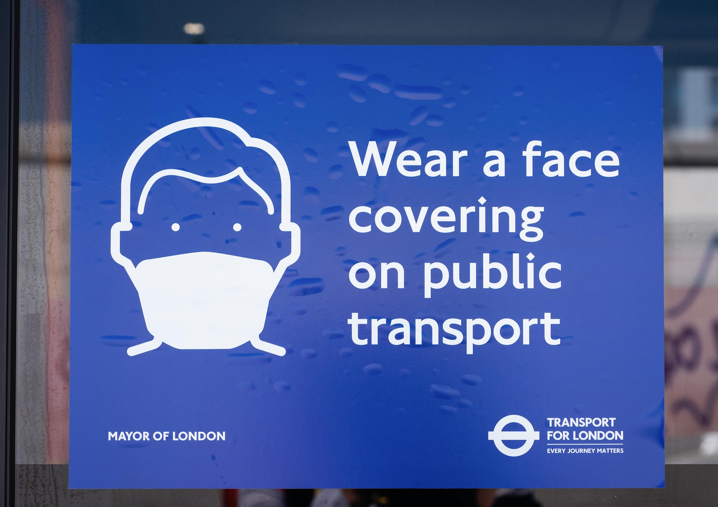 TfL will continue to instruct passenger to wear face coverings, unless they are exempt