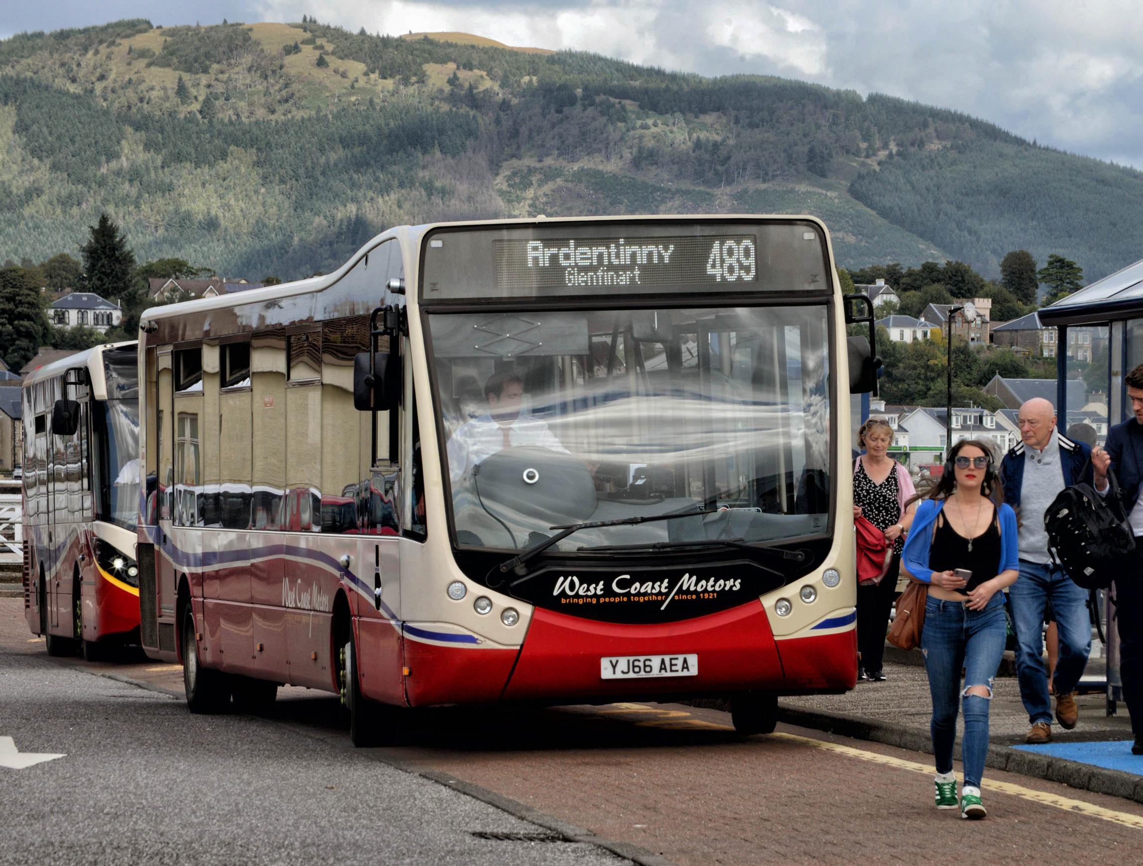 A bus service in Dunoon, Argyll and Bute