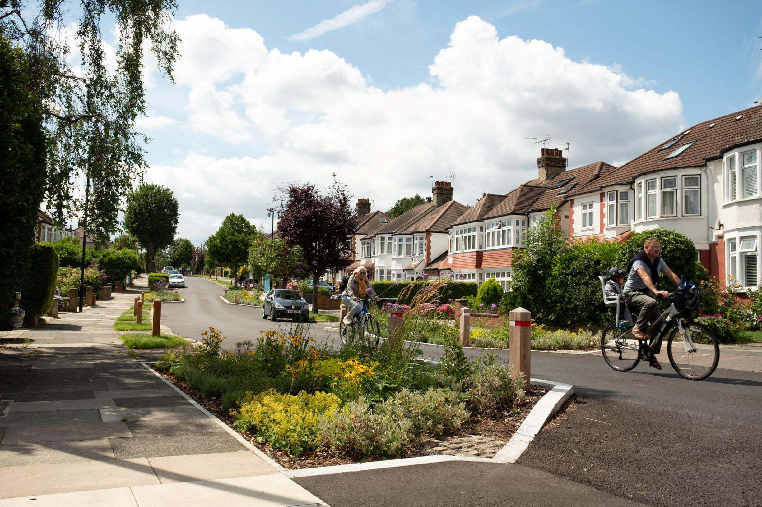 TfL`s Kendra Inman described Enfield`s rain gardens as `great - not expensive high end, but simple and effective`