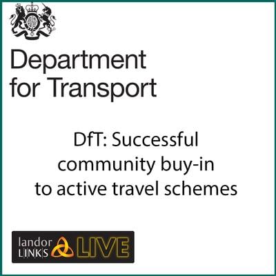 DfT webinar: Successful community buy-in to active travel schemes event