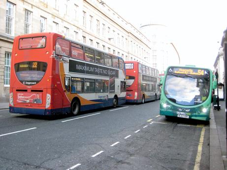 Stagecoach and Go-Ahead on the streets of Newcastle
