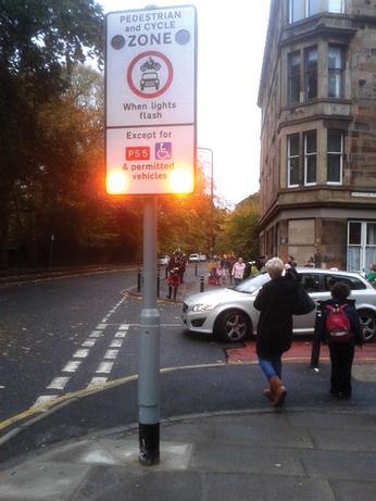 Flashing signs alert drivers to Edinburgh’s restrictions