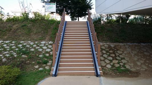 The Deluxe Bike Ramp, an aluminium alloy modular structure with grooves, fixes to individual steps