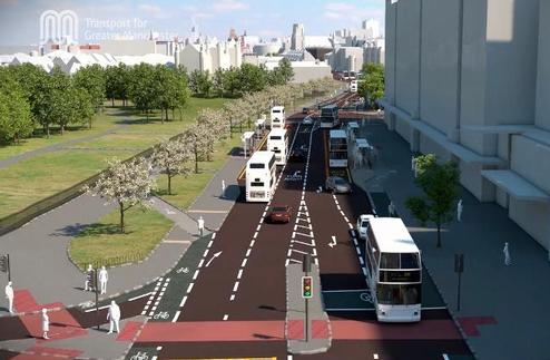 Manchester`s Oxford Road bus and cycle improvements