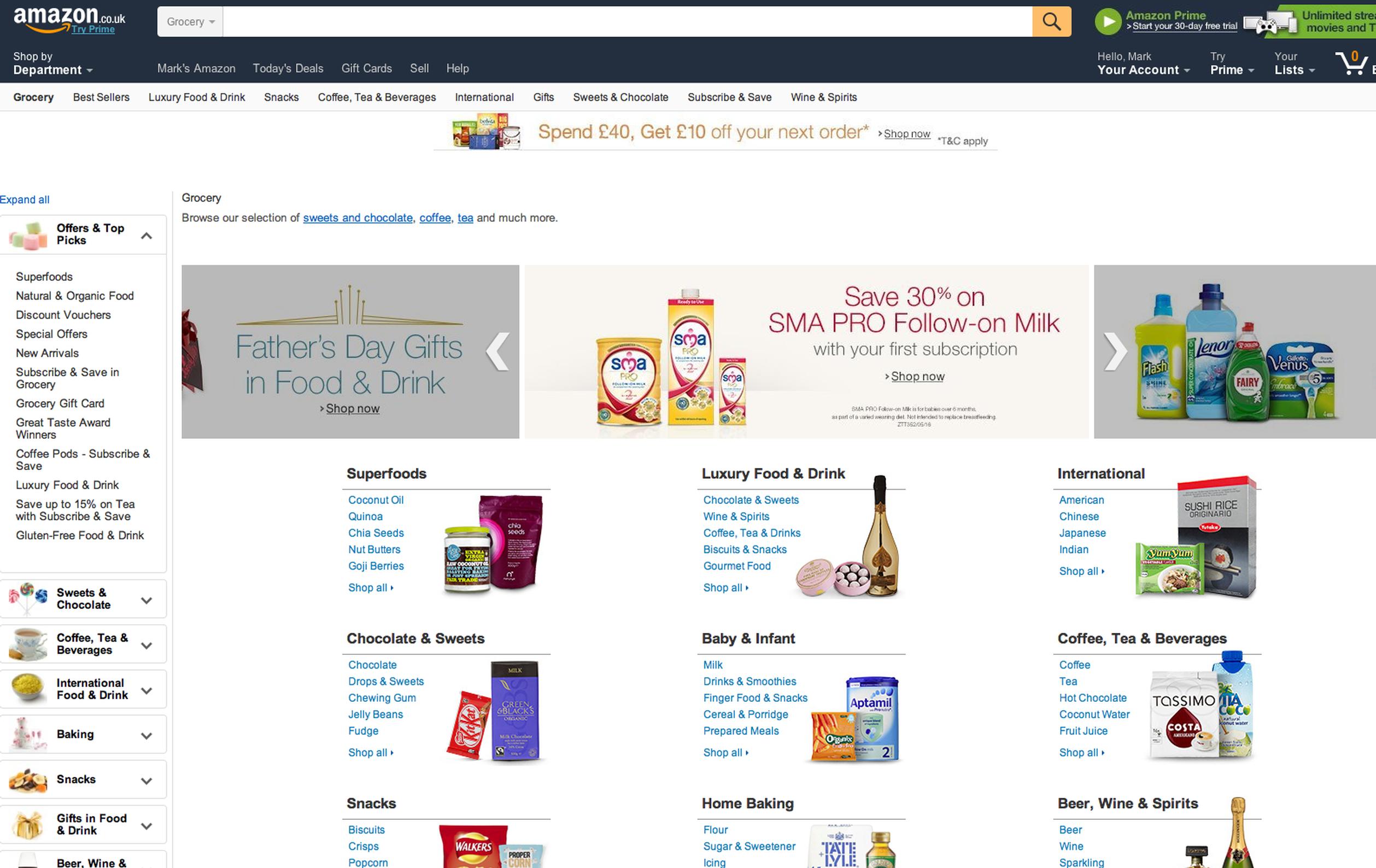 Amazon`s grocery offer