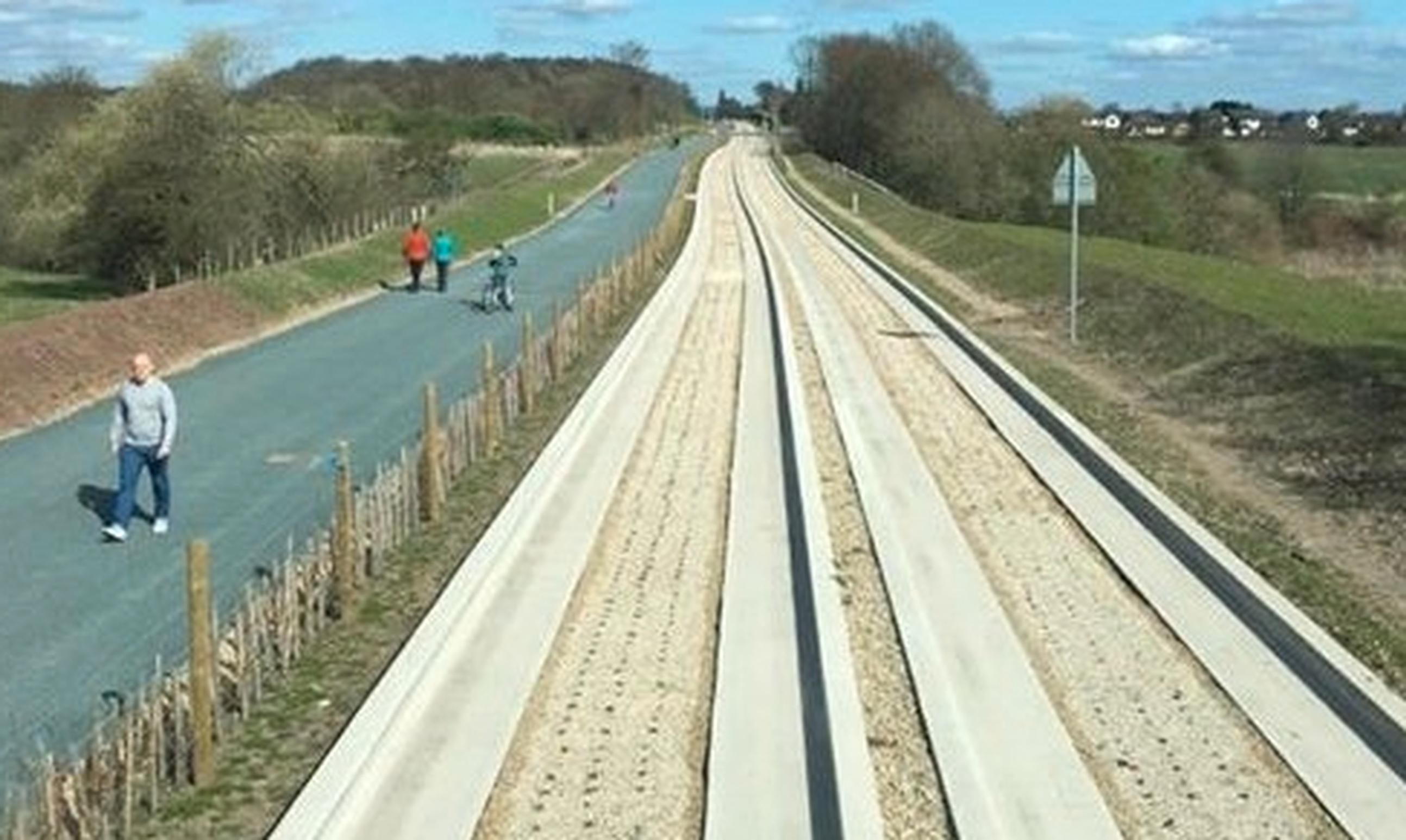 The award-winning Ellenbrook guided busway in west Manchester