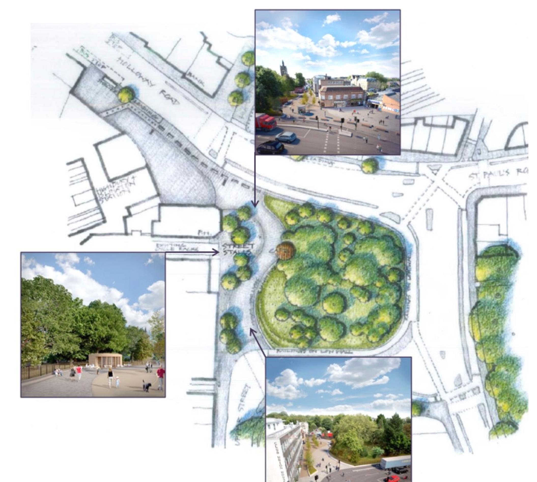 Plans at Highbury Corner include new segregated cycle lanes and cycle-specific signals and improved pedestrian facilities