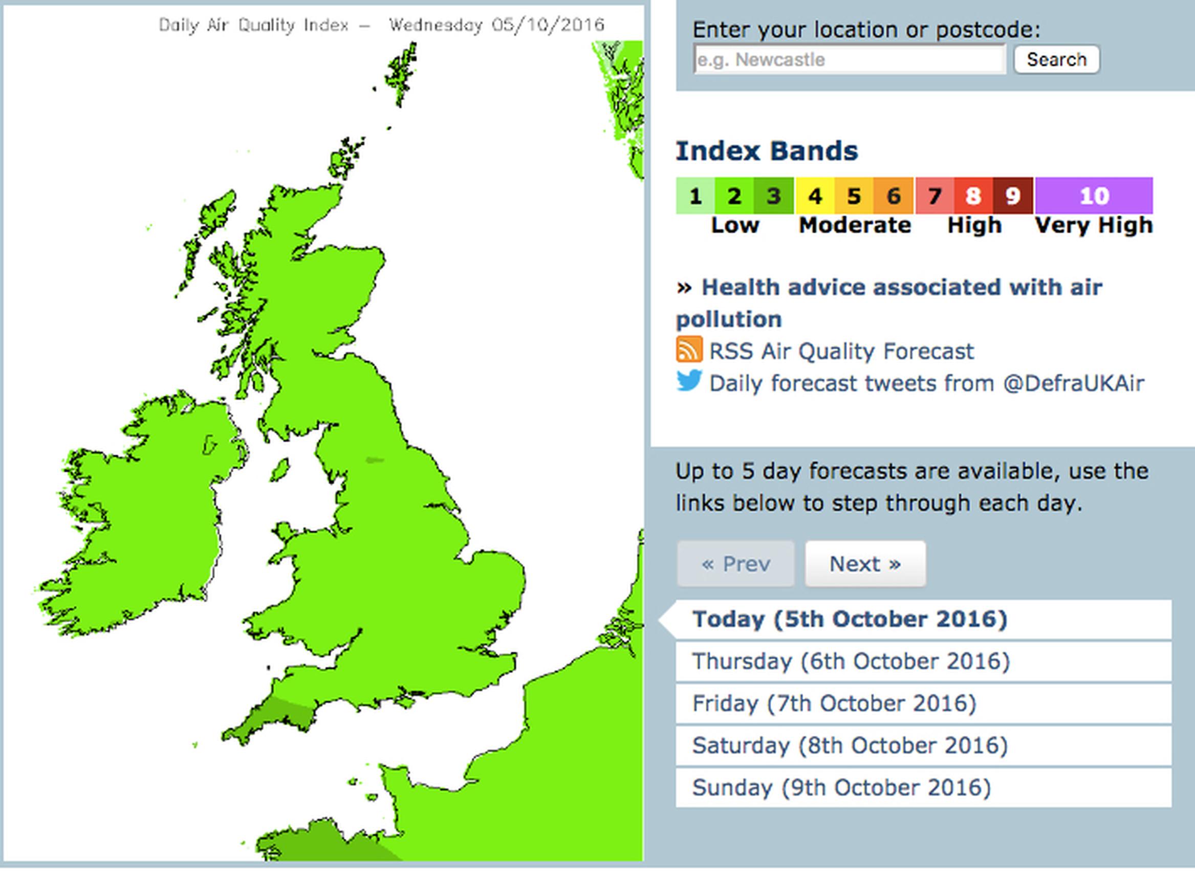 DEFRA air quality forecasts for this week; but WHO says pollution levels across UK exceed WHO limits. Are WHO limits so low?