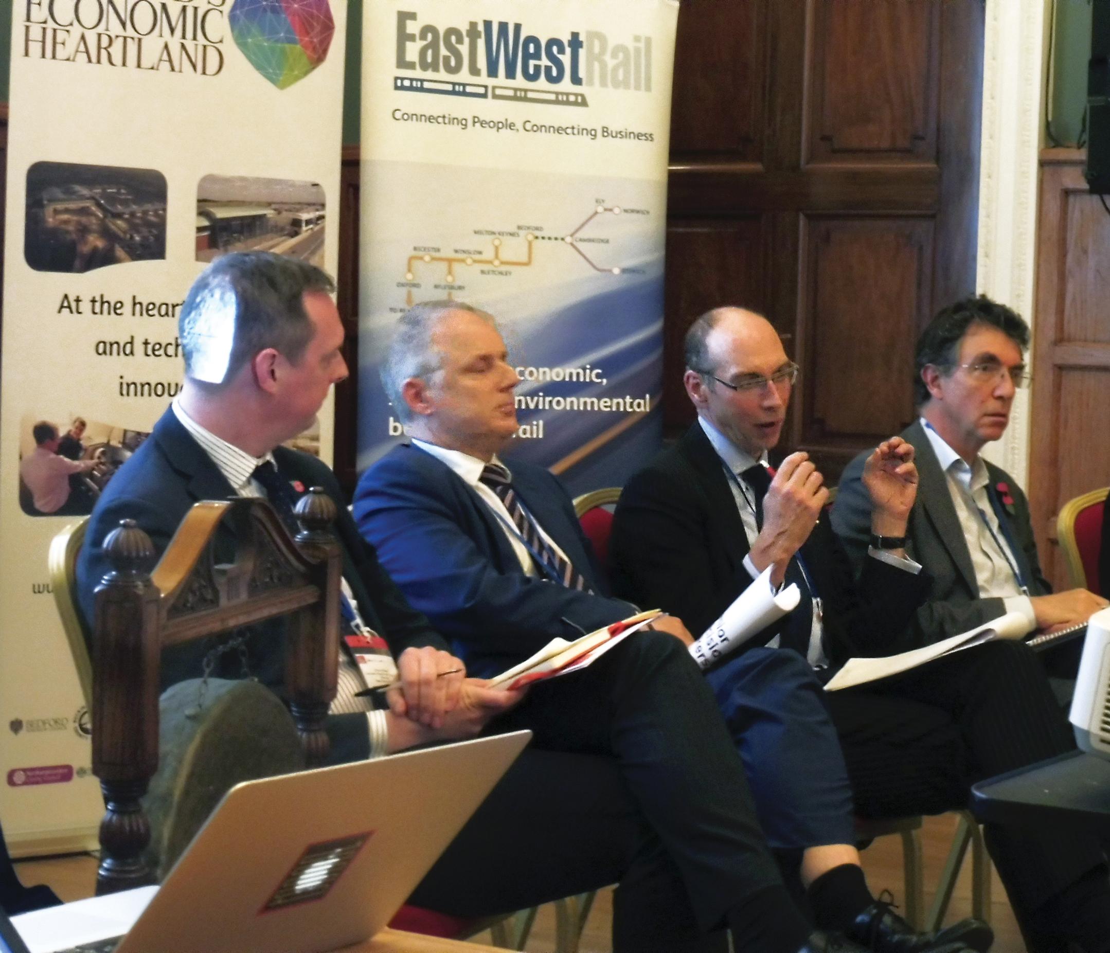 DfT’s Martin Capstick led a panel discussion with SDG’s Stephen Bishop, UTG’s Jonathan Bray and CBT’s Stephen Joseph