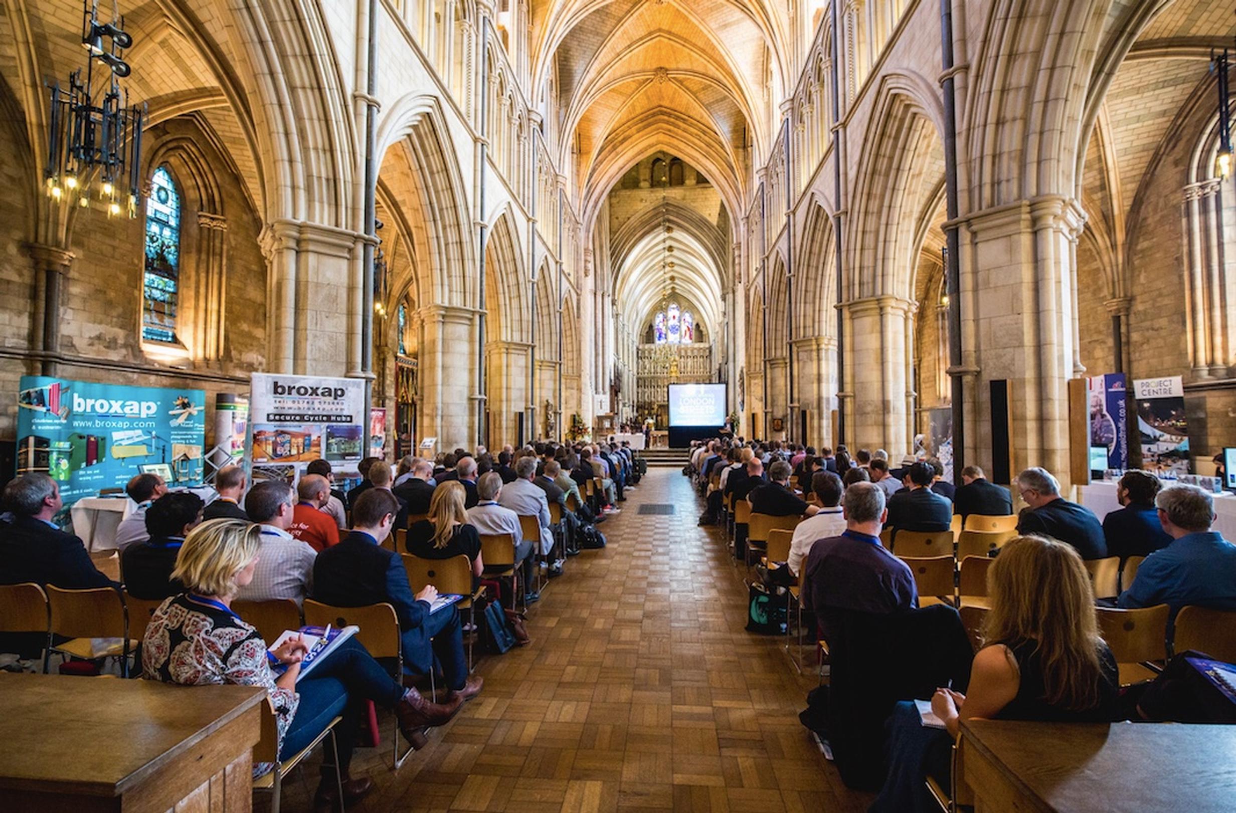 The opening plenary at the imposing Southwark Cathedral