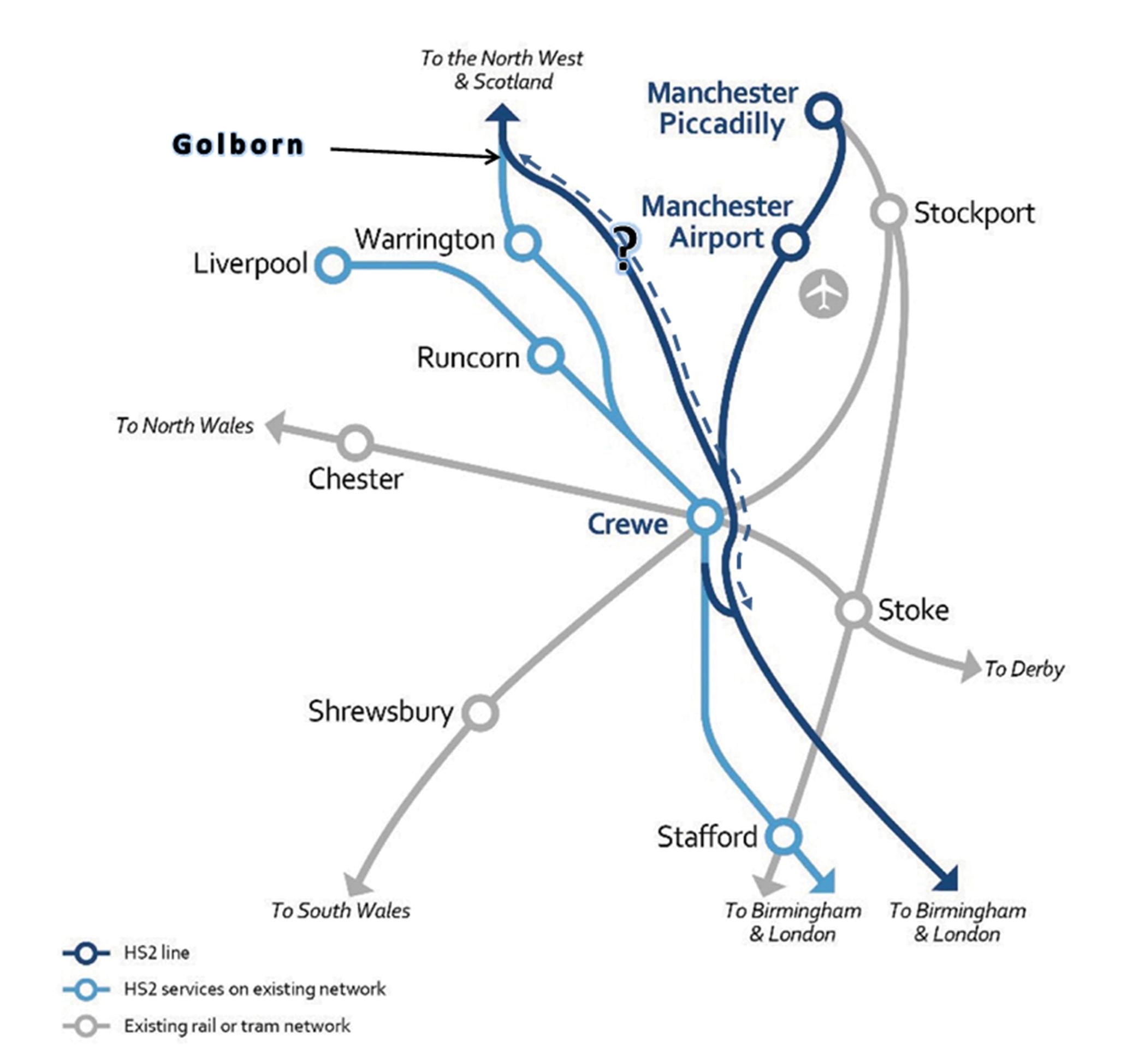 The HS2 bypass of Crewe and Warrington should be axed in favour of a high-speed line to Liverpool, says Gareth Davis