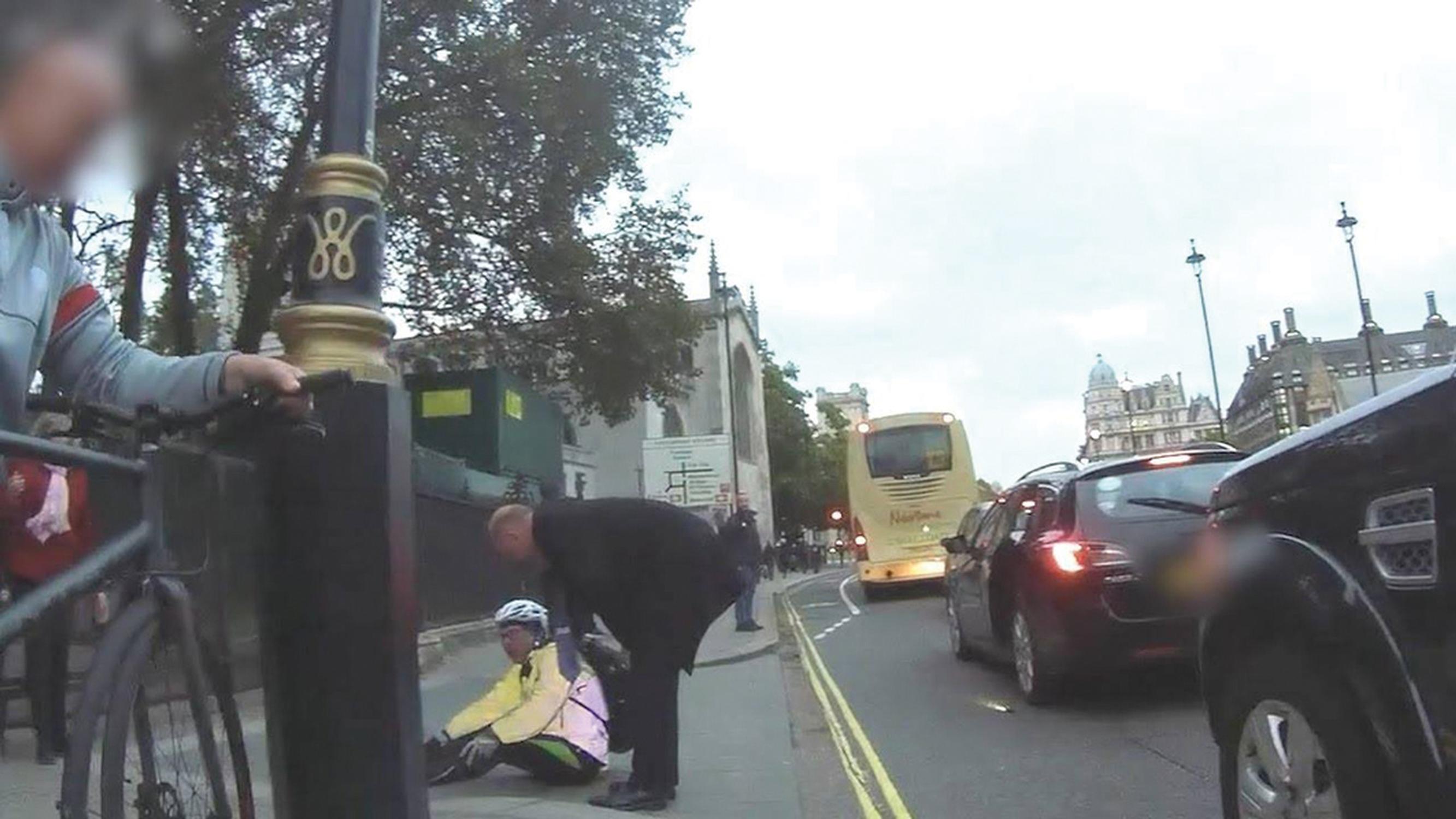 Transport secretary Chris Grayling (pictured, right) came in for criticism for knocking over a cycling by opening his car door in the biker’s path, before being lambasted for comments about cyclists and cycle lanes