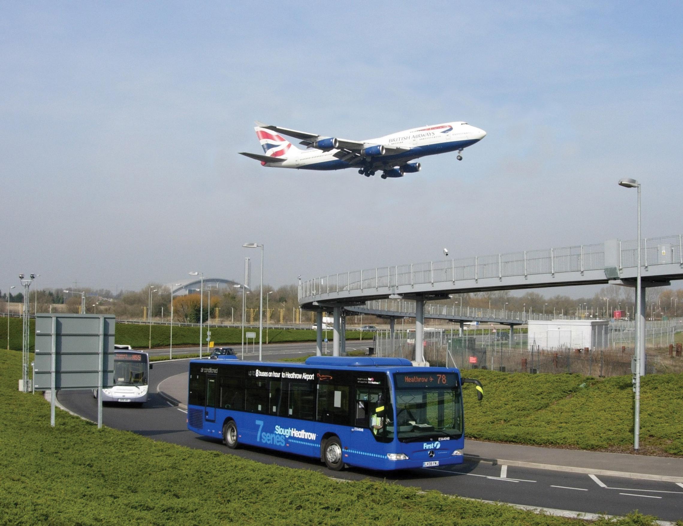 Heathrow: one-week free bus trials have been axed because of the research