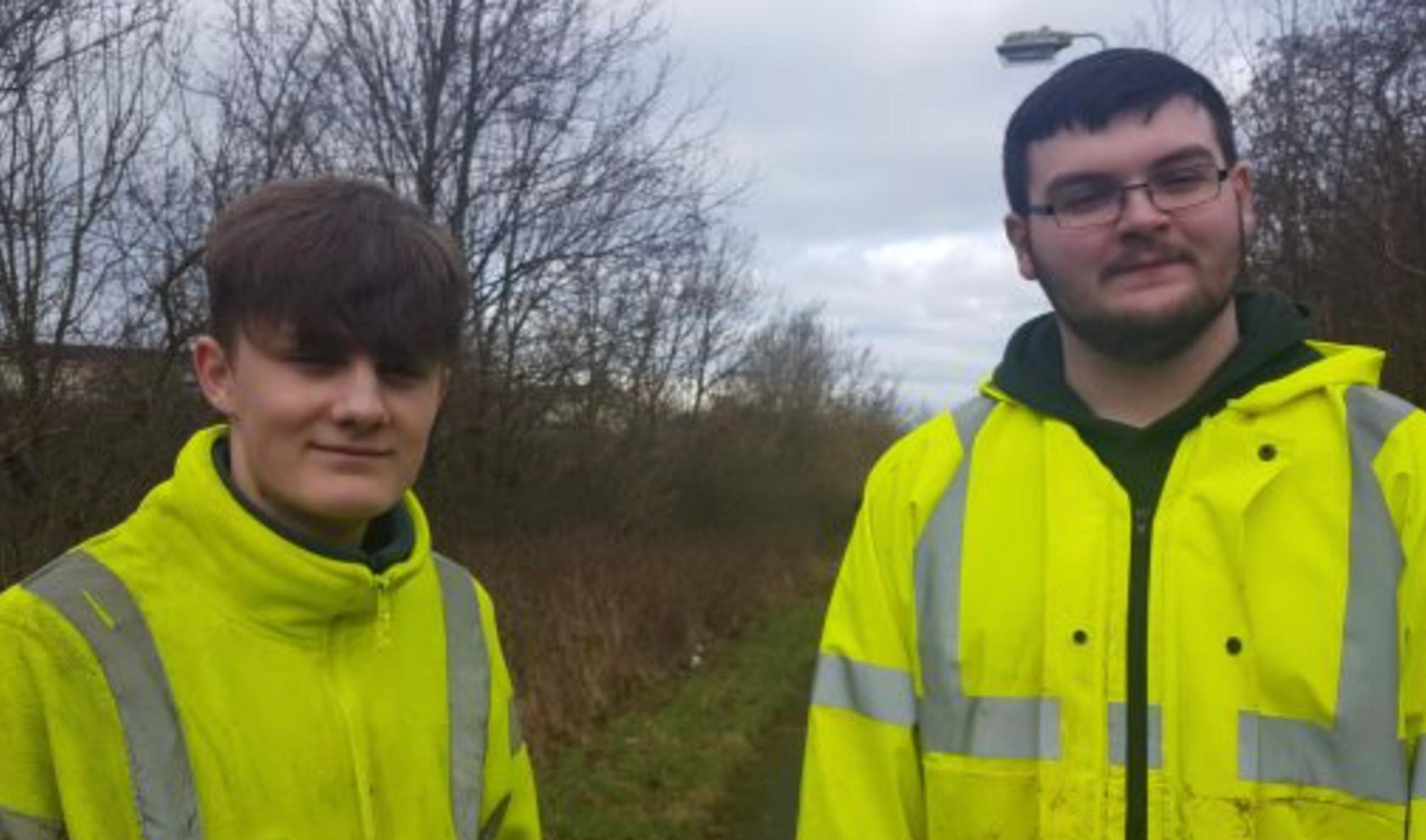 Sustrans apprentices Todd Dixon and Connor O`Neil