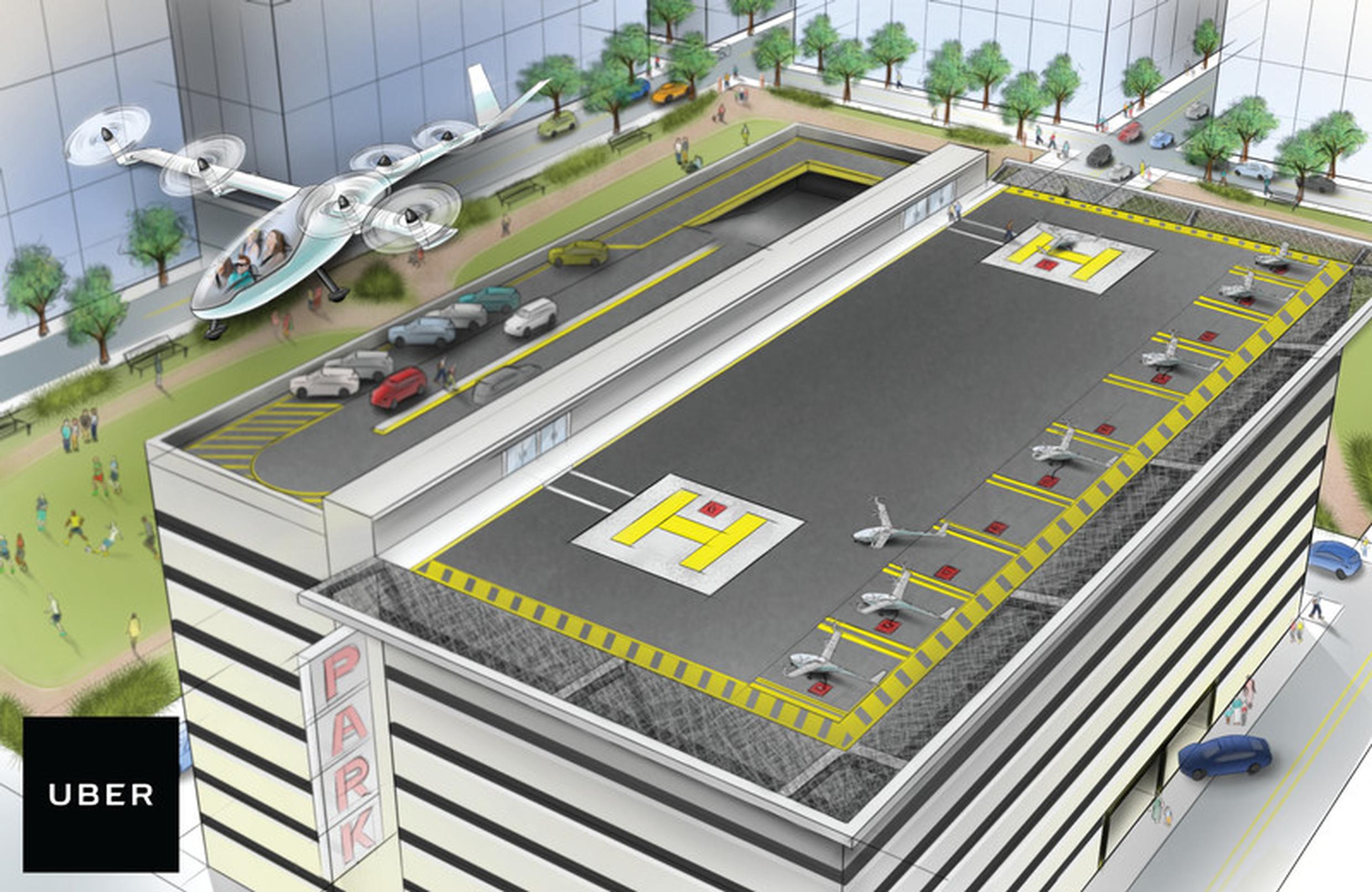 How car park roofs could become landing pads for flying cars