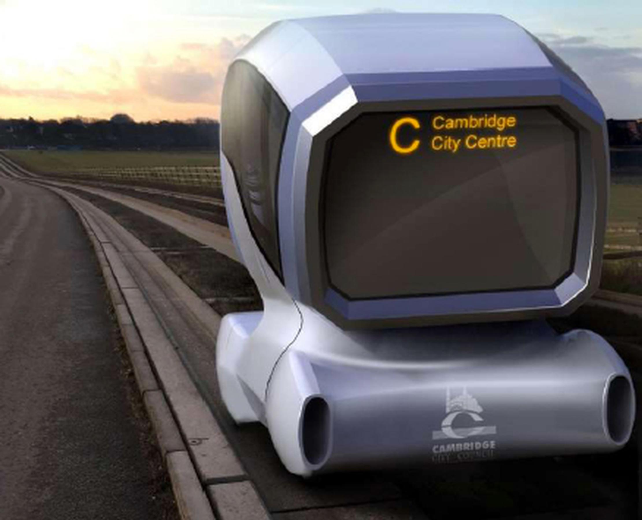 Automated pods could use the guided busway to connect employment areas with transport interchanges