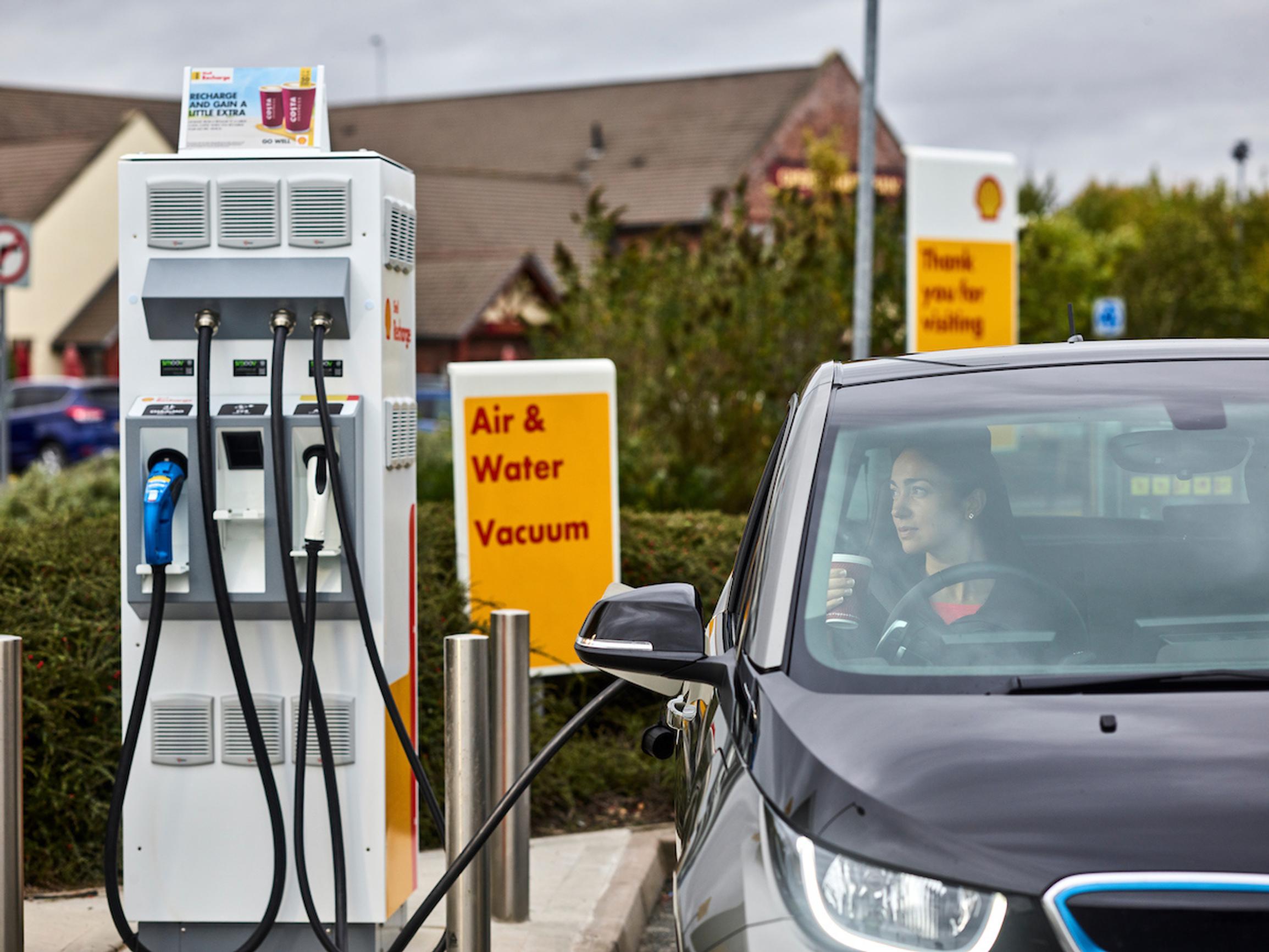 The chargers will initially be available on 10 Shell forecourts