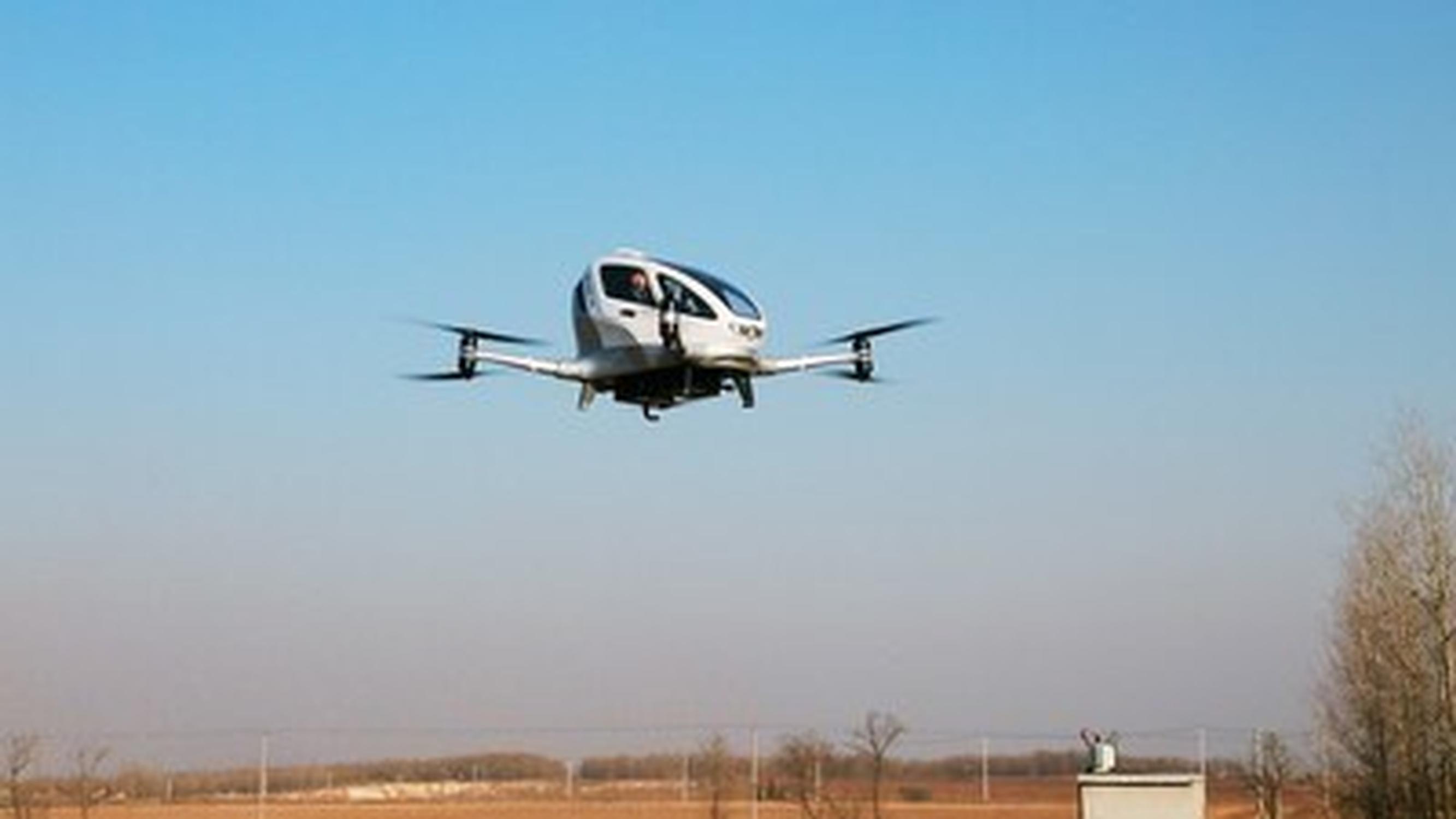 The world`s first passenger drone from Ehang China, flies
