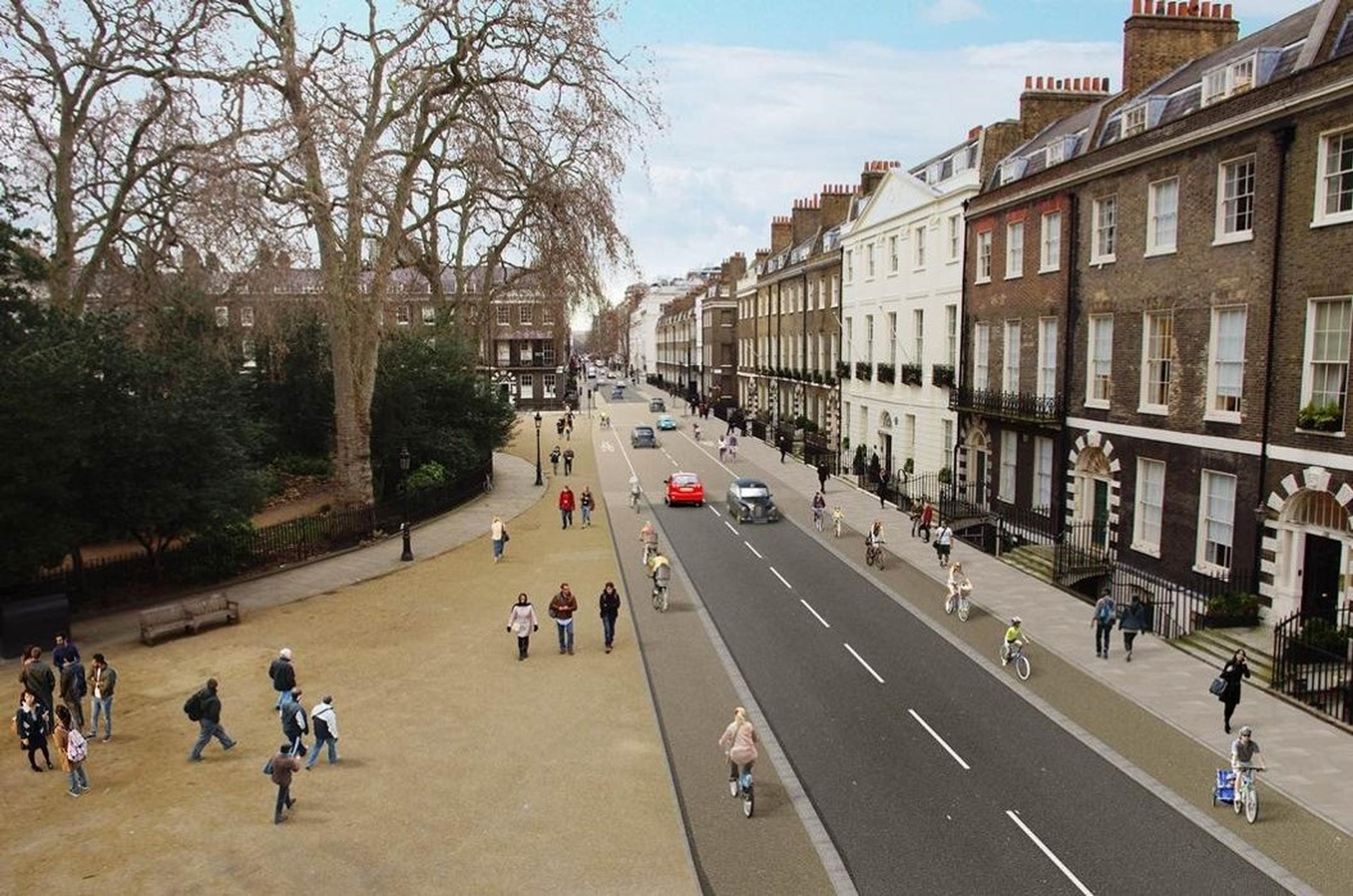 Gower Street is to get stepped cycle tracks