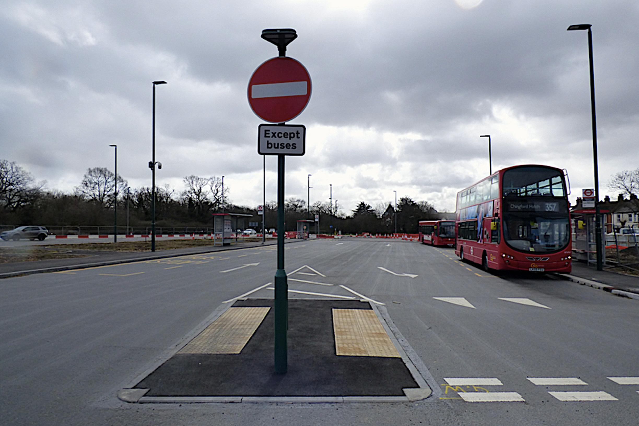 The new bus interchange at Whipps Cross