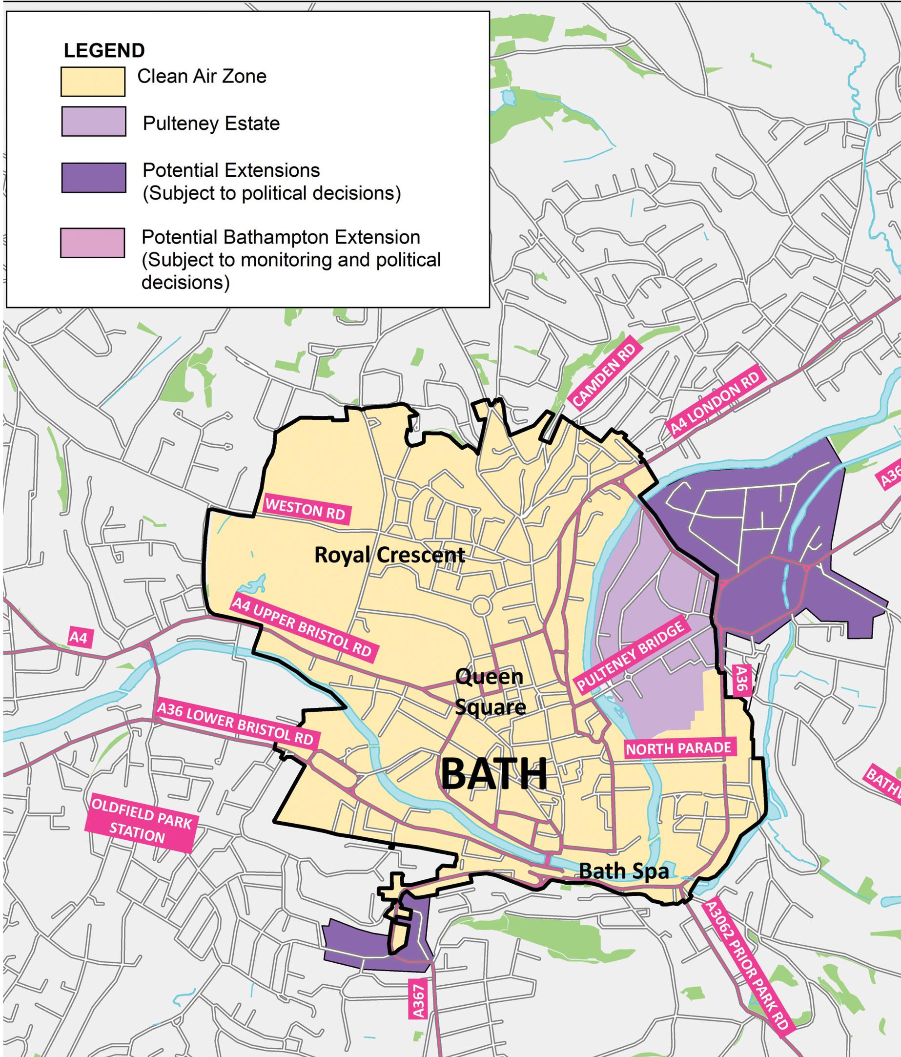 Birmingham Clean Air Zone Area Map