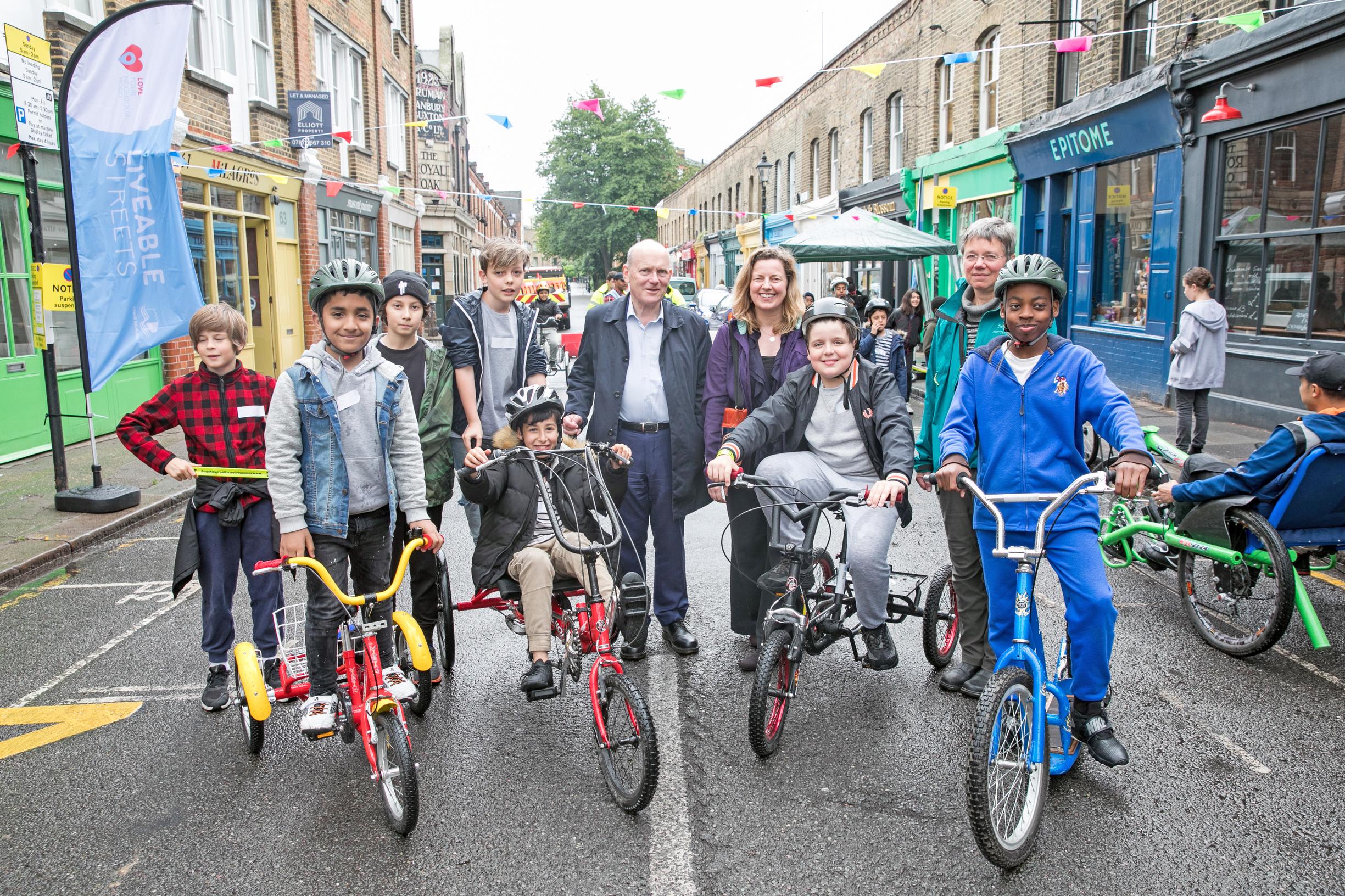 Tower Hamlets mayor John Biggs at the launch of its liveable streets programme