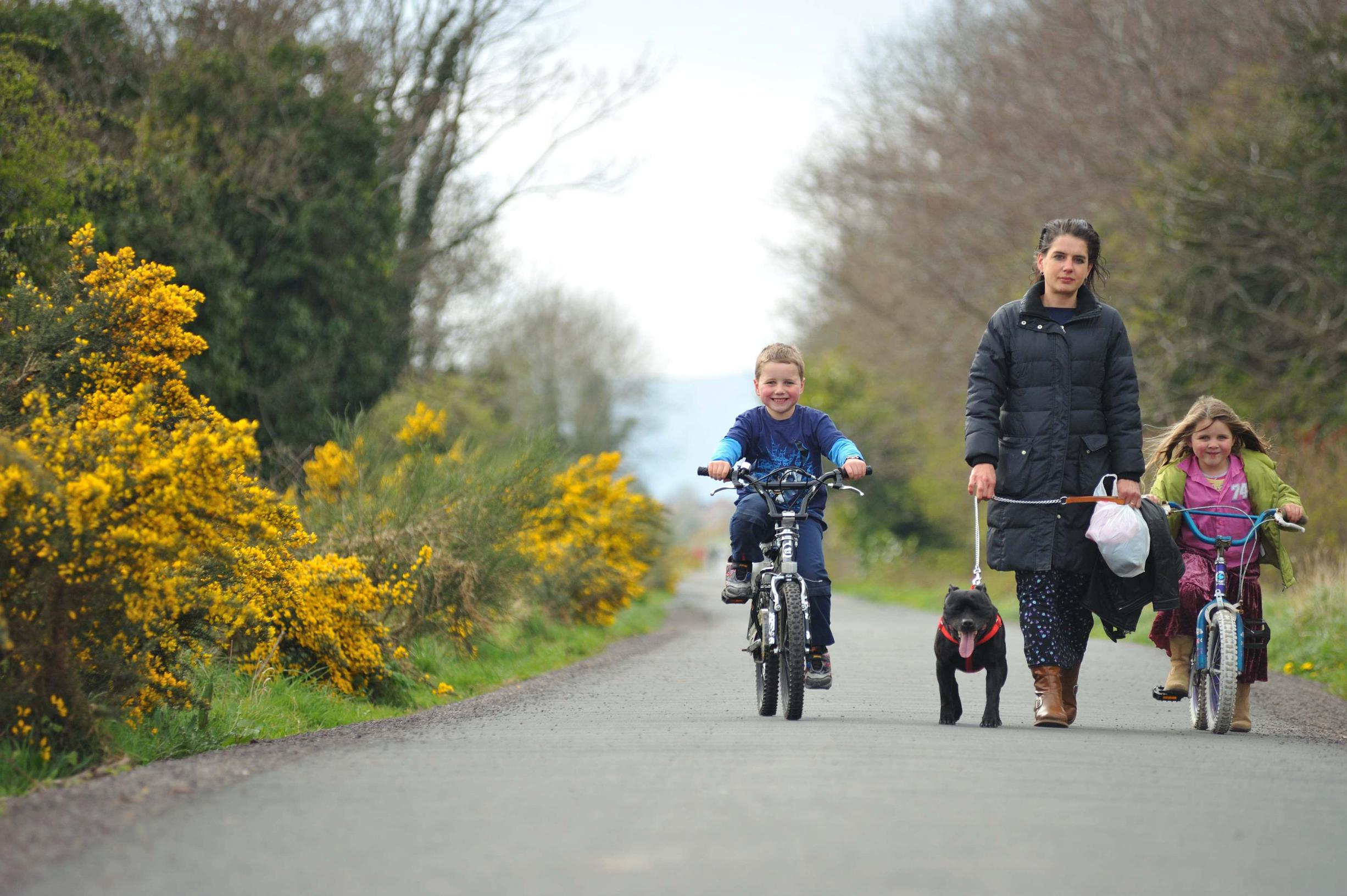Improvements to the Comber Greenway in Belfast include widening the most used sections and secure cycle parking shelters to encourage ‘park and cycle’ options
