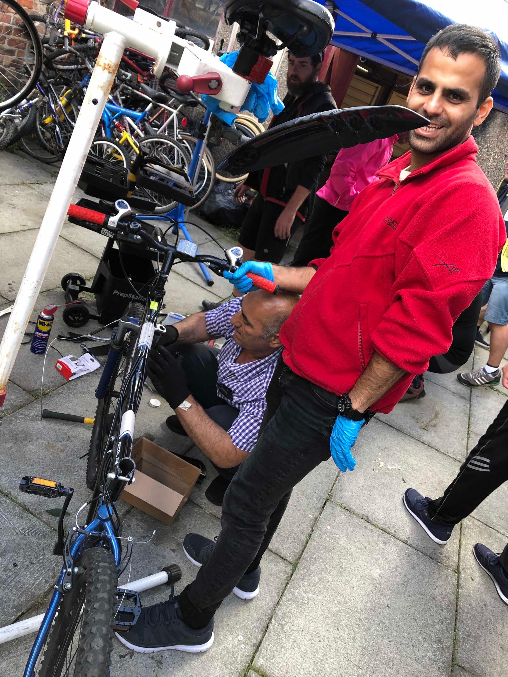 With BikeShed`s help, asylum seekers, refugees and recovering addicts get used bikes, which they are shown how to renovate