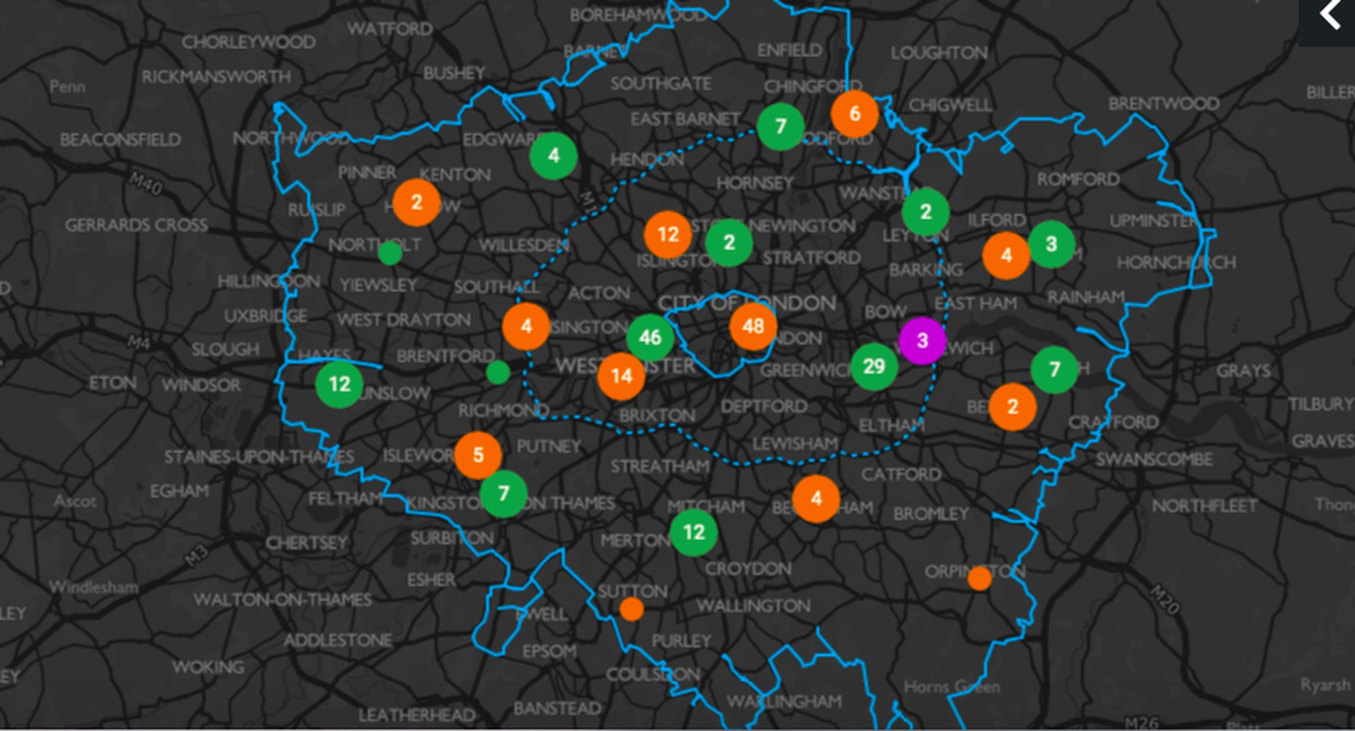 London air quality map