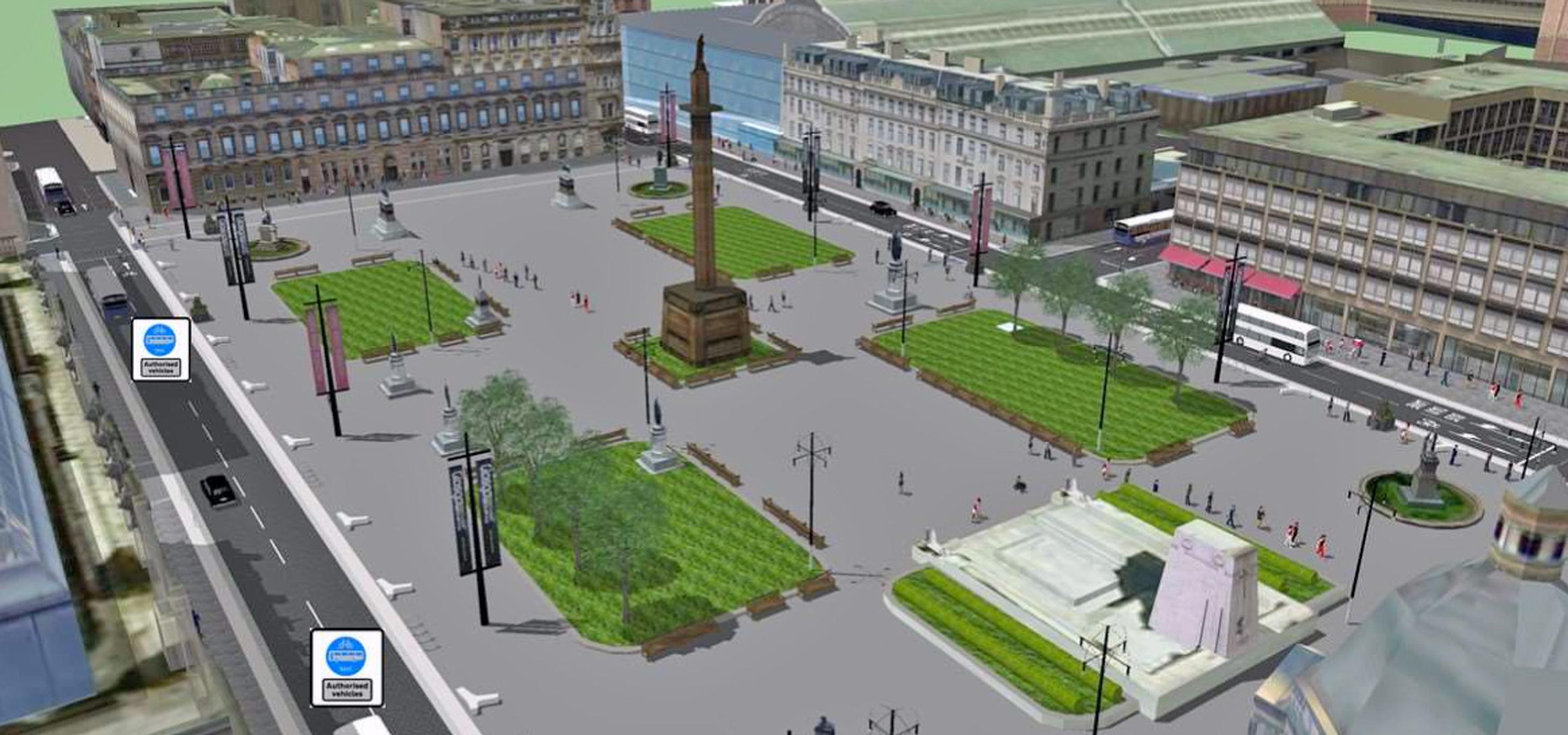 George Square: traffic closure on two sides