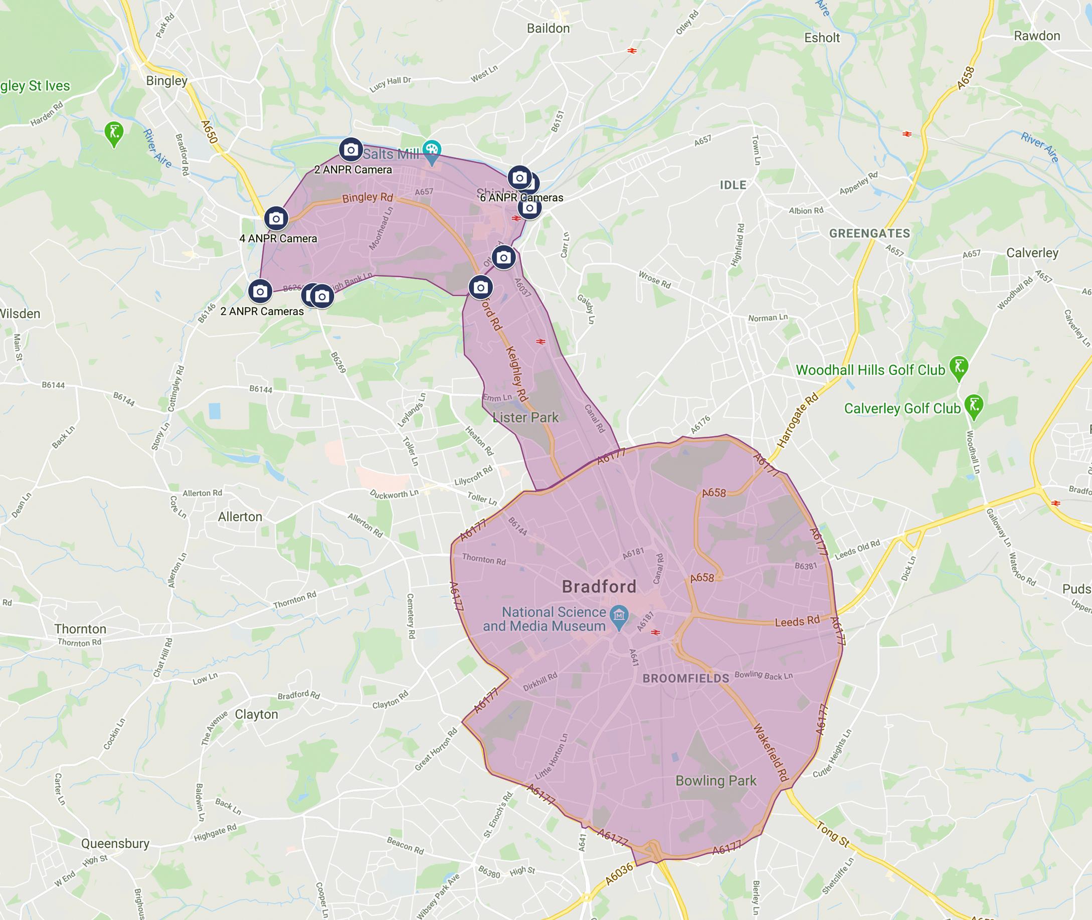 The CAZ will cover central and inner Bradford, and extend to Shipley and Saltaire