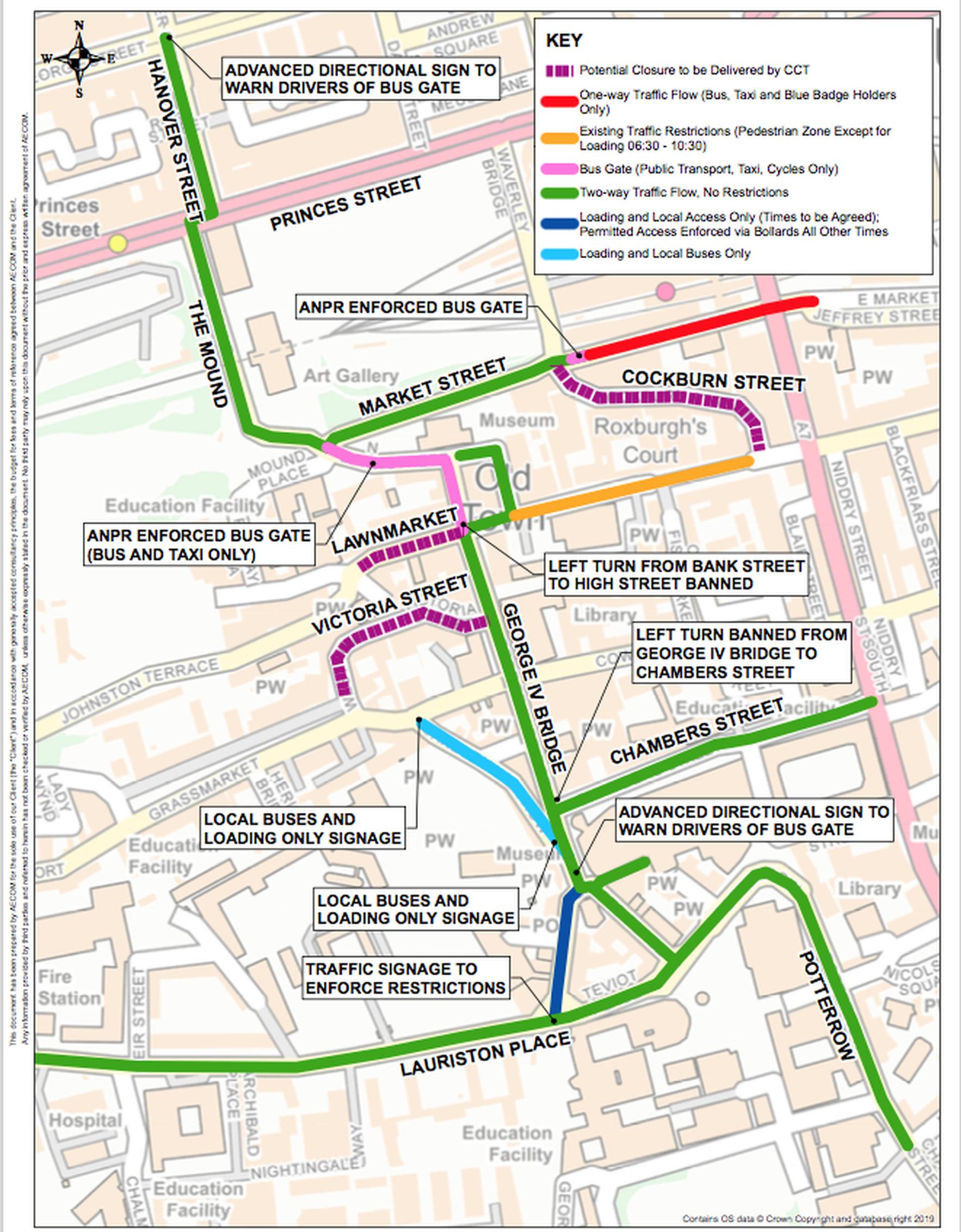 The corridor, showing some of the proposed changes (image reproduced courtesy of City of Edinburgh Council and AECOM)