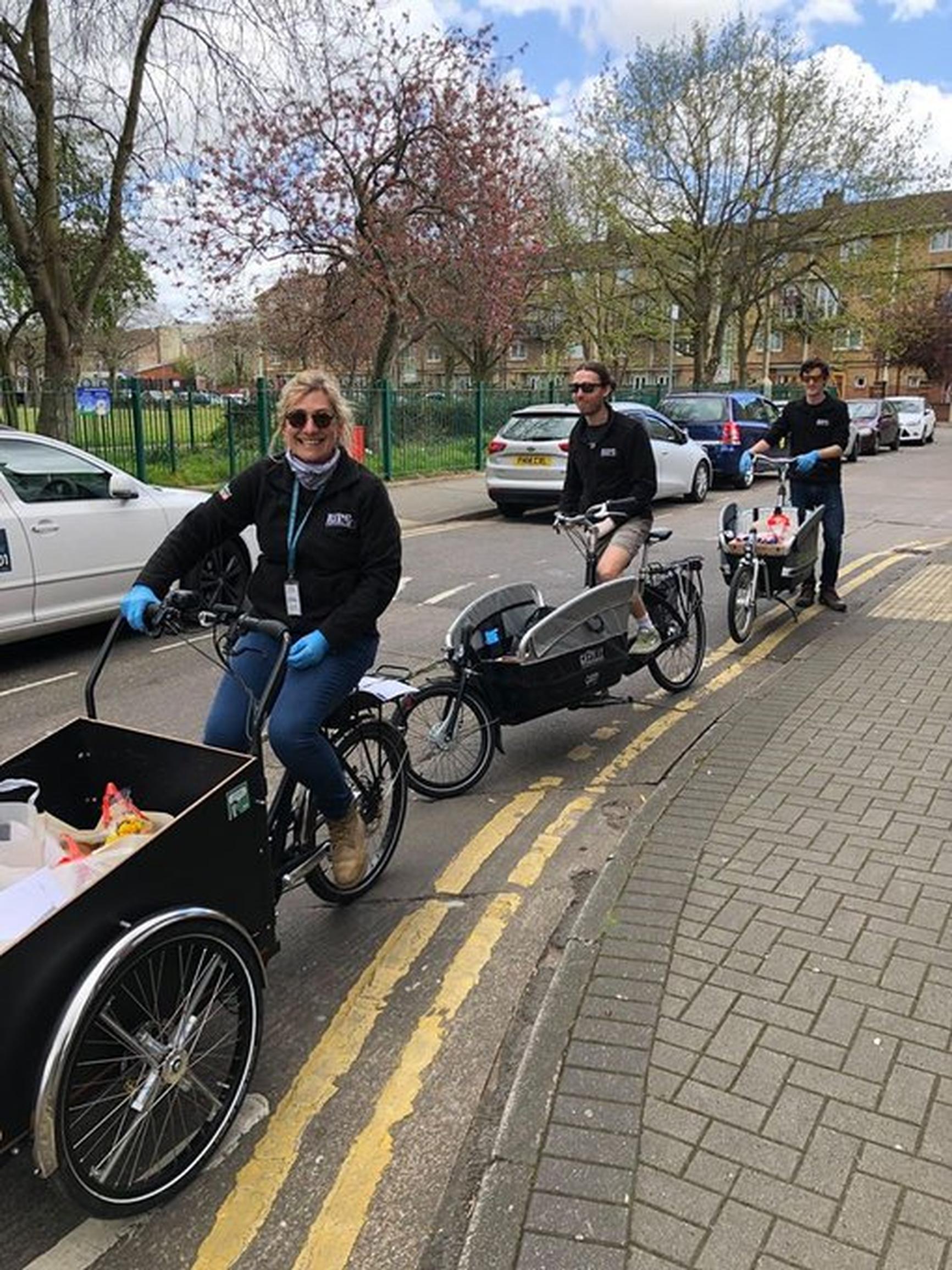 Leicester Bike Aid`s cargo bikes in action