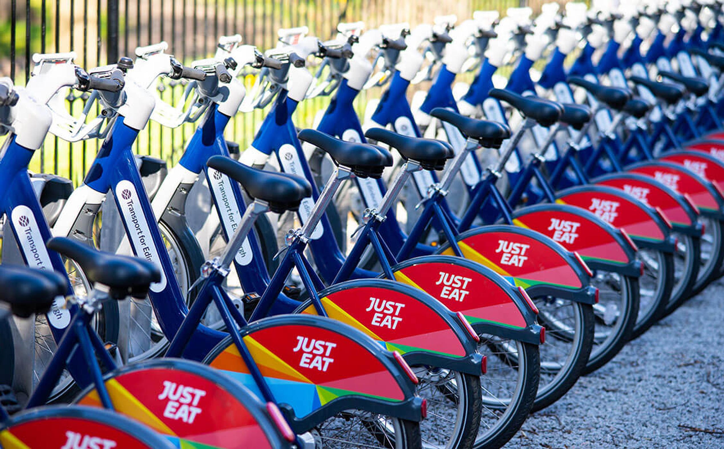 The Edinburgh Cycle Hire scheme is sponsored by Just Eat