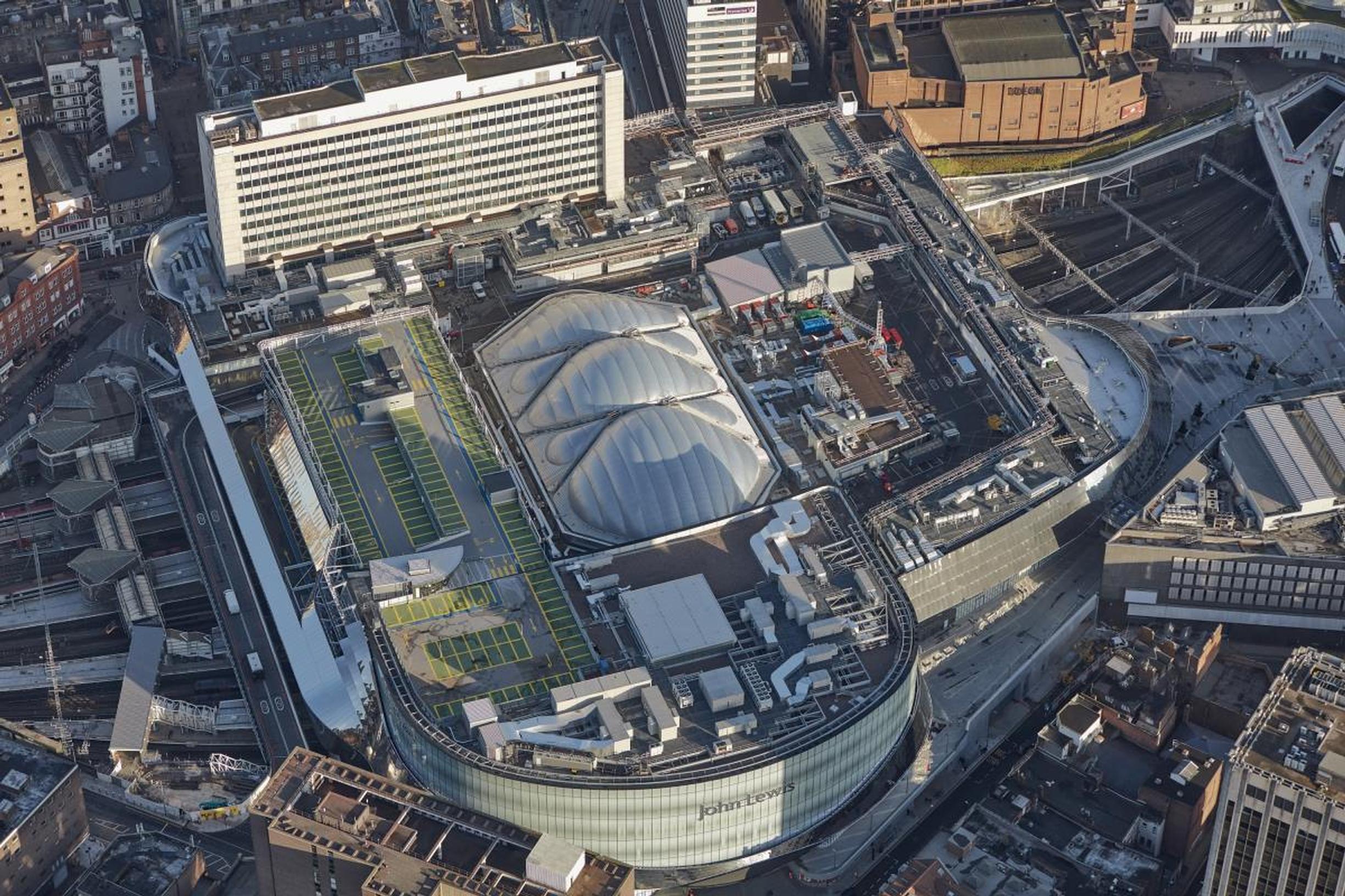 The roofdeck parking area at Birmingham New Street