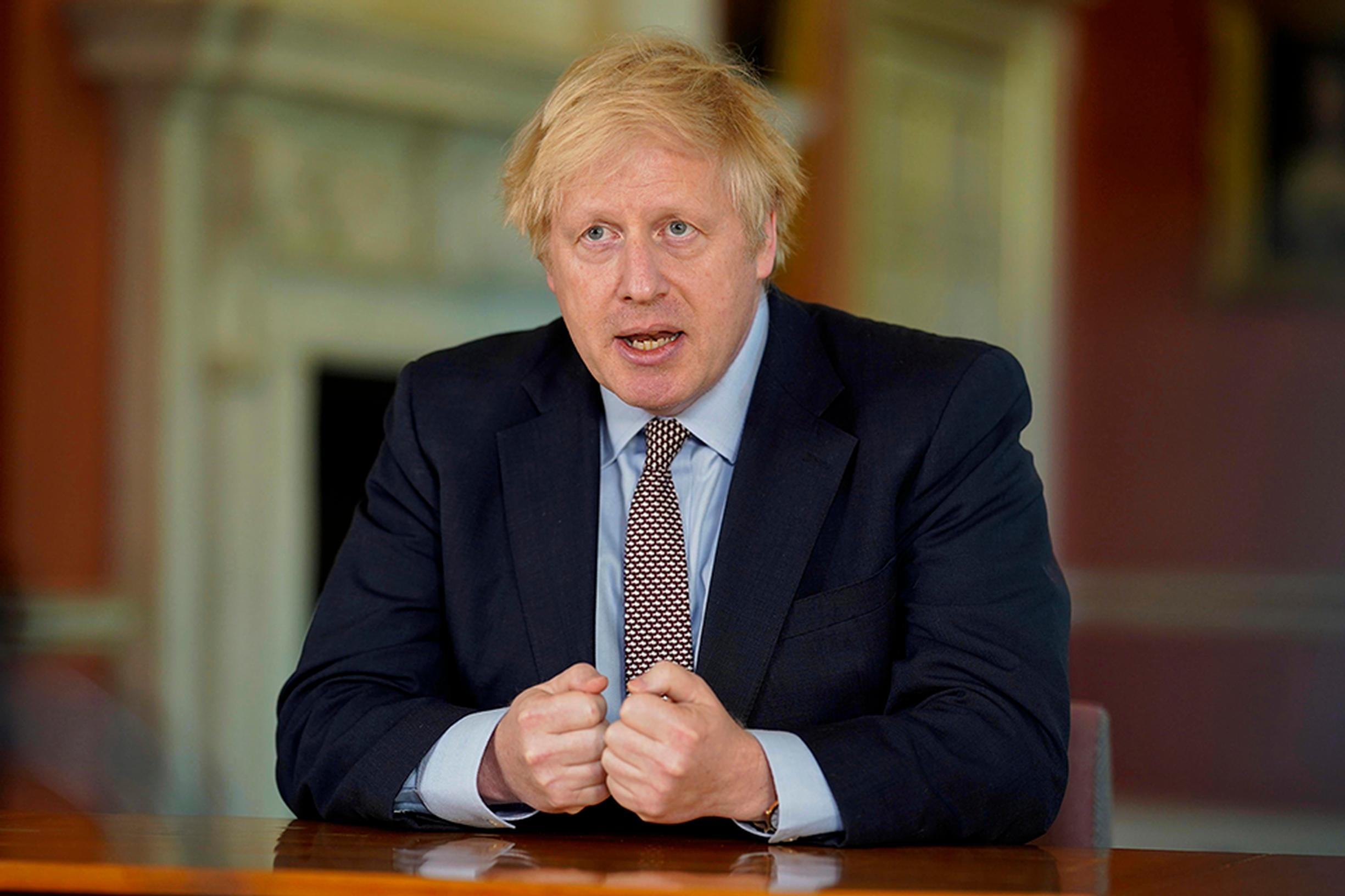 Prime Minister Boris Johnson addressing the nation on 10 May
