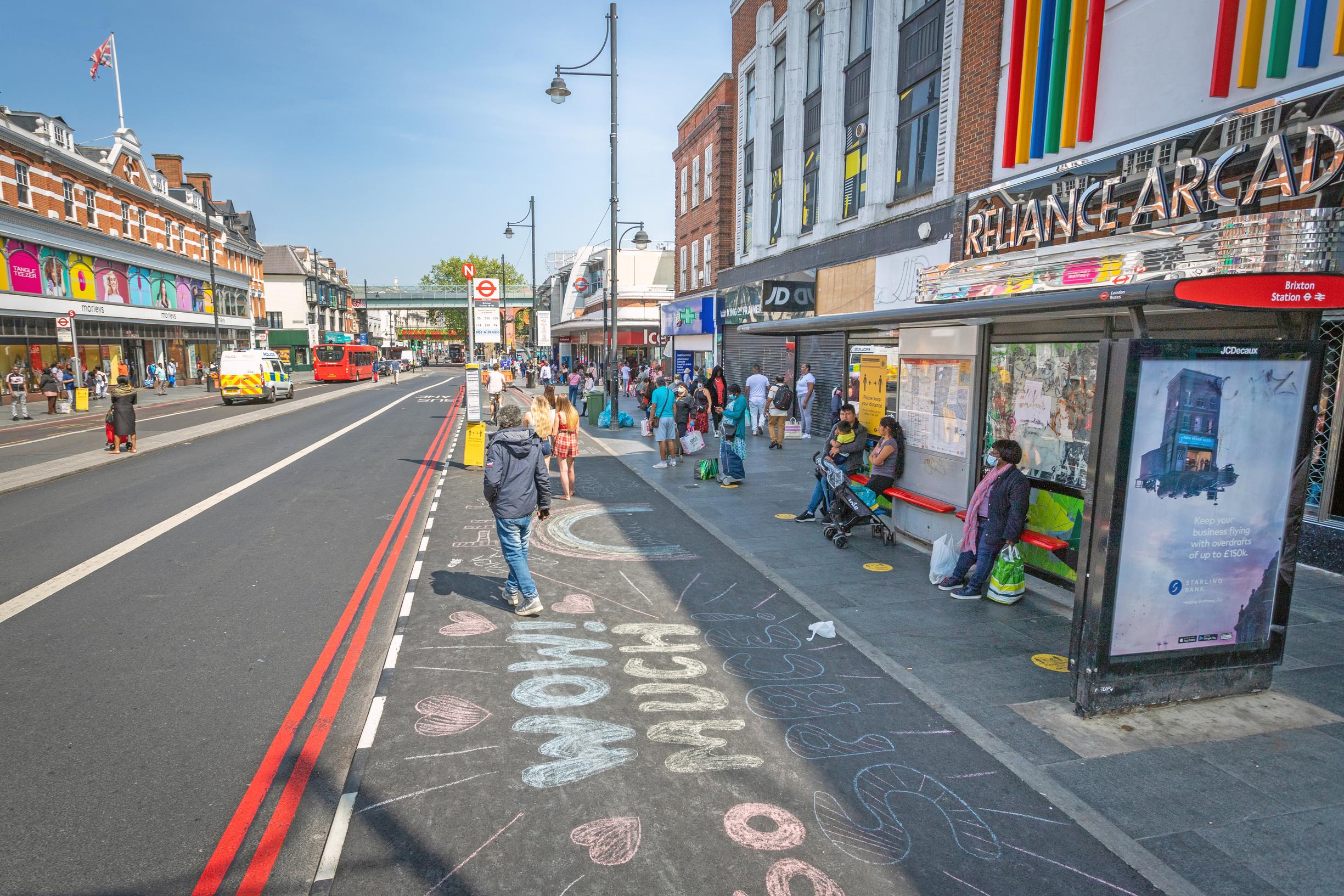 Footway widening in Brixton