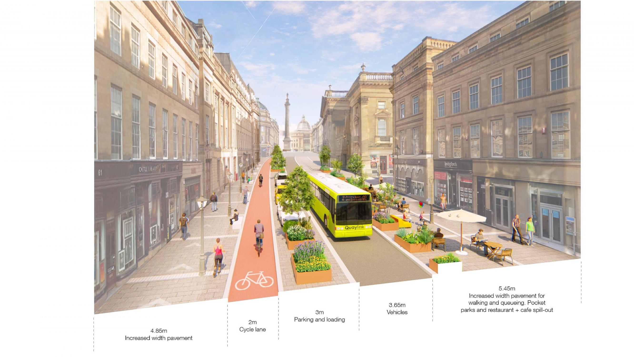 How Newcastle`s Grey Street could be transformed