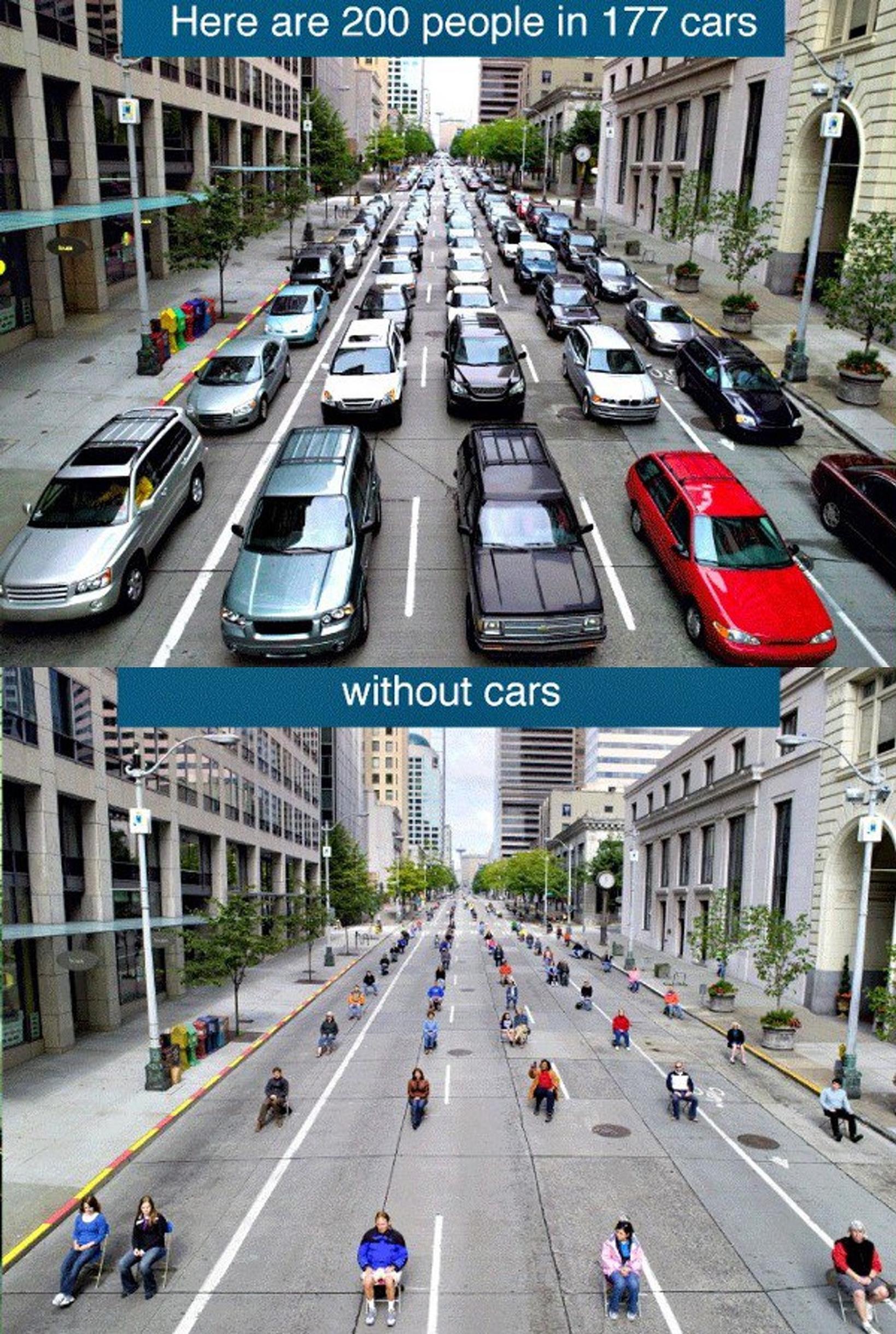 With cars, the numbers just don’t add up. So it’s more walking and cycling for the urban transport win