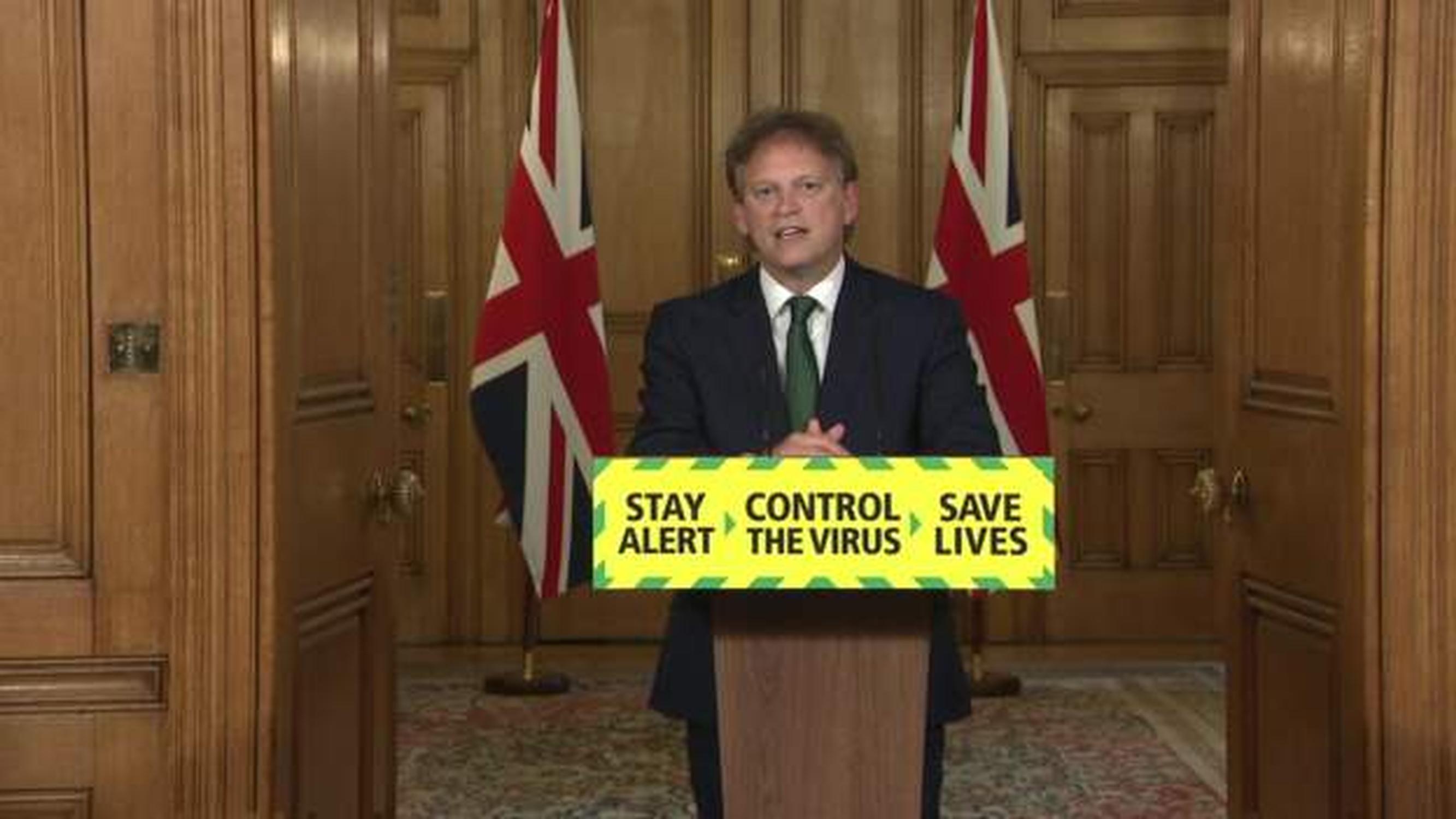 Transport Secretary Grant Shapps announced the aviation initiatives at 10 Downing Street