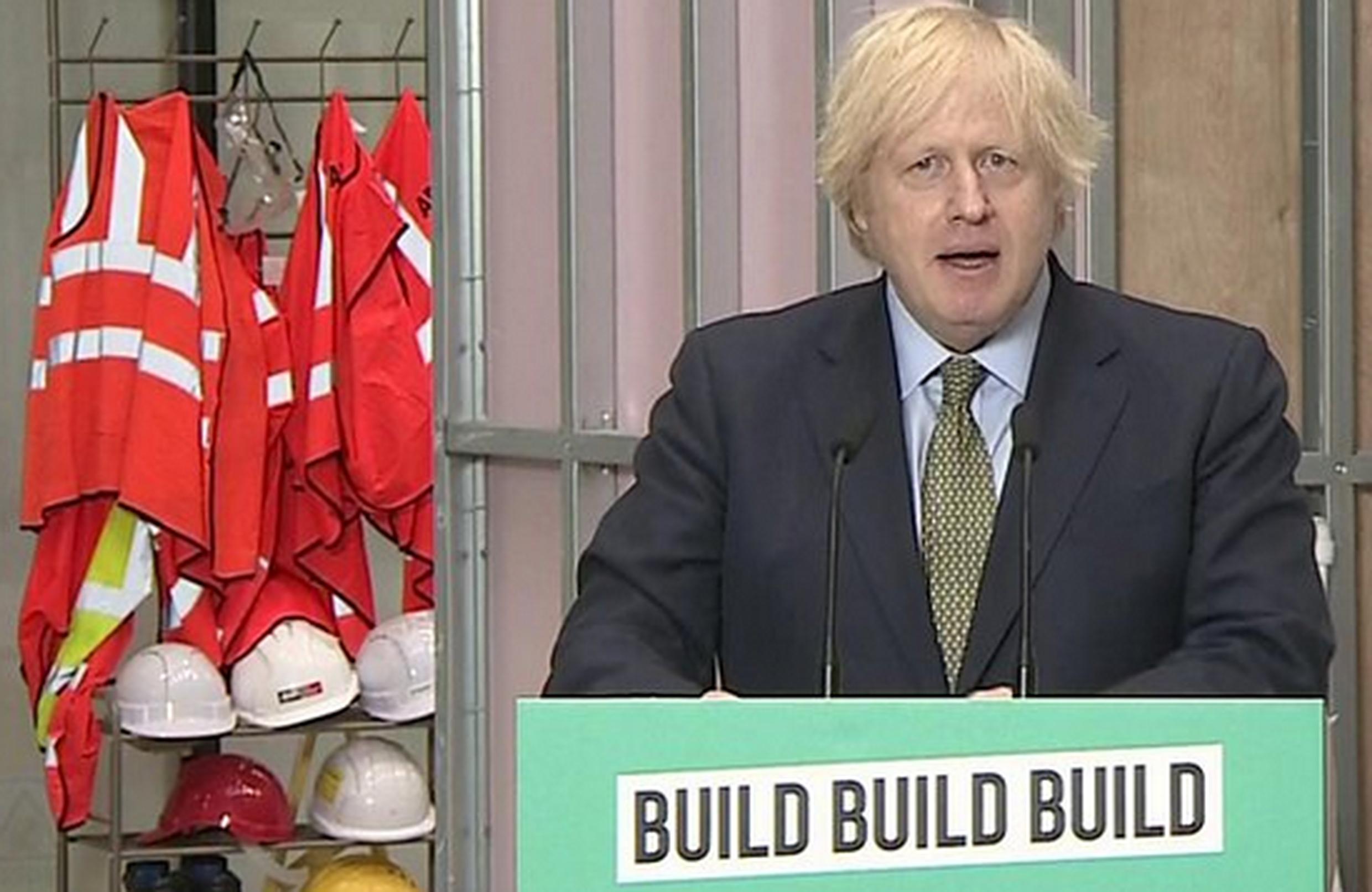 PM Boris Johnson speaking in Dudley