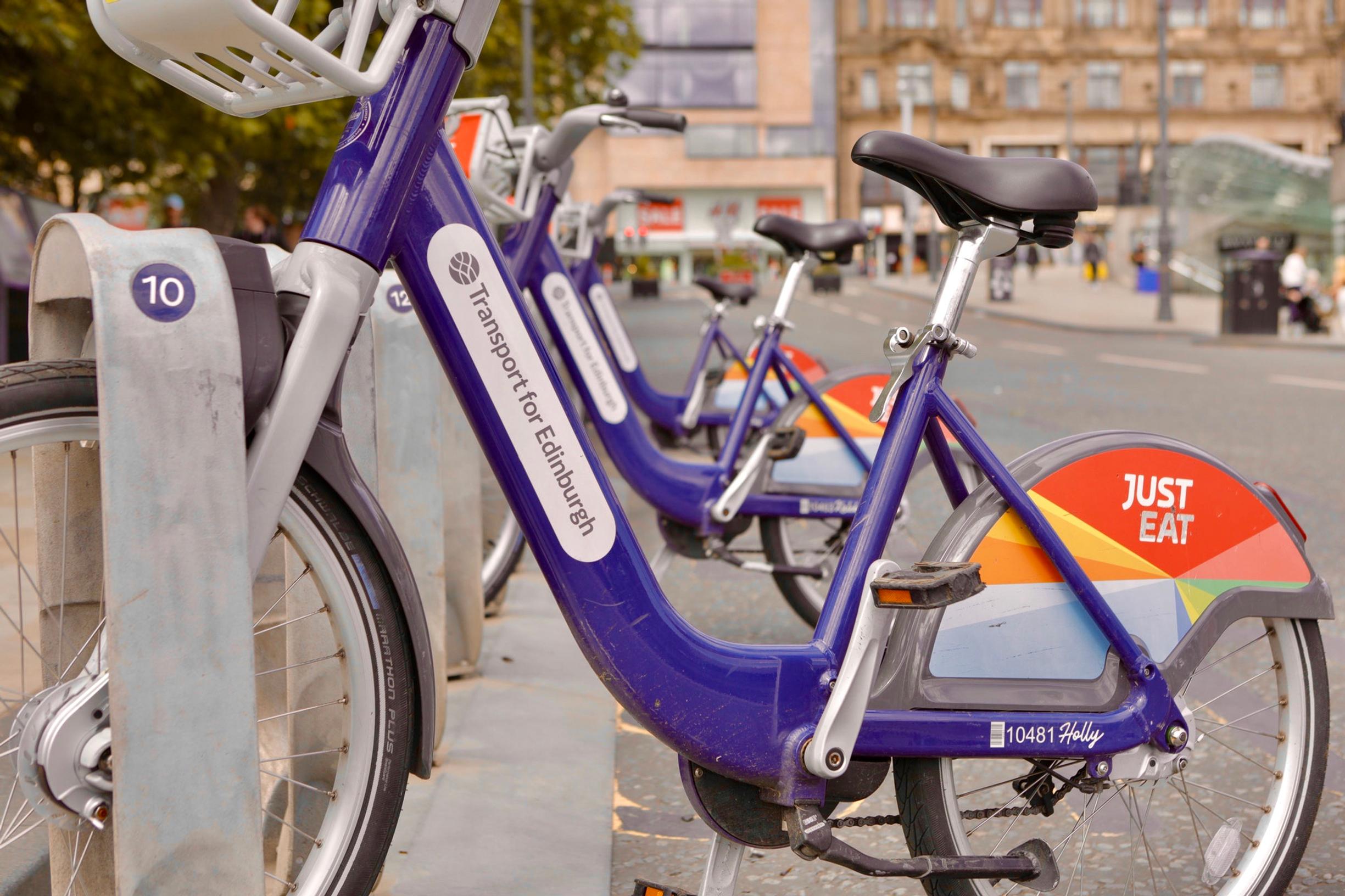 Edinburgh`s JustEast bike hire scheme