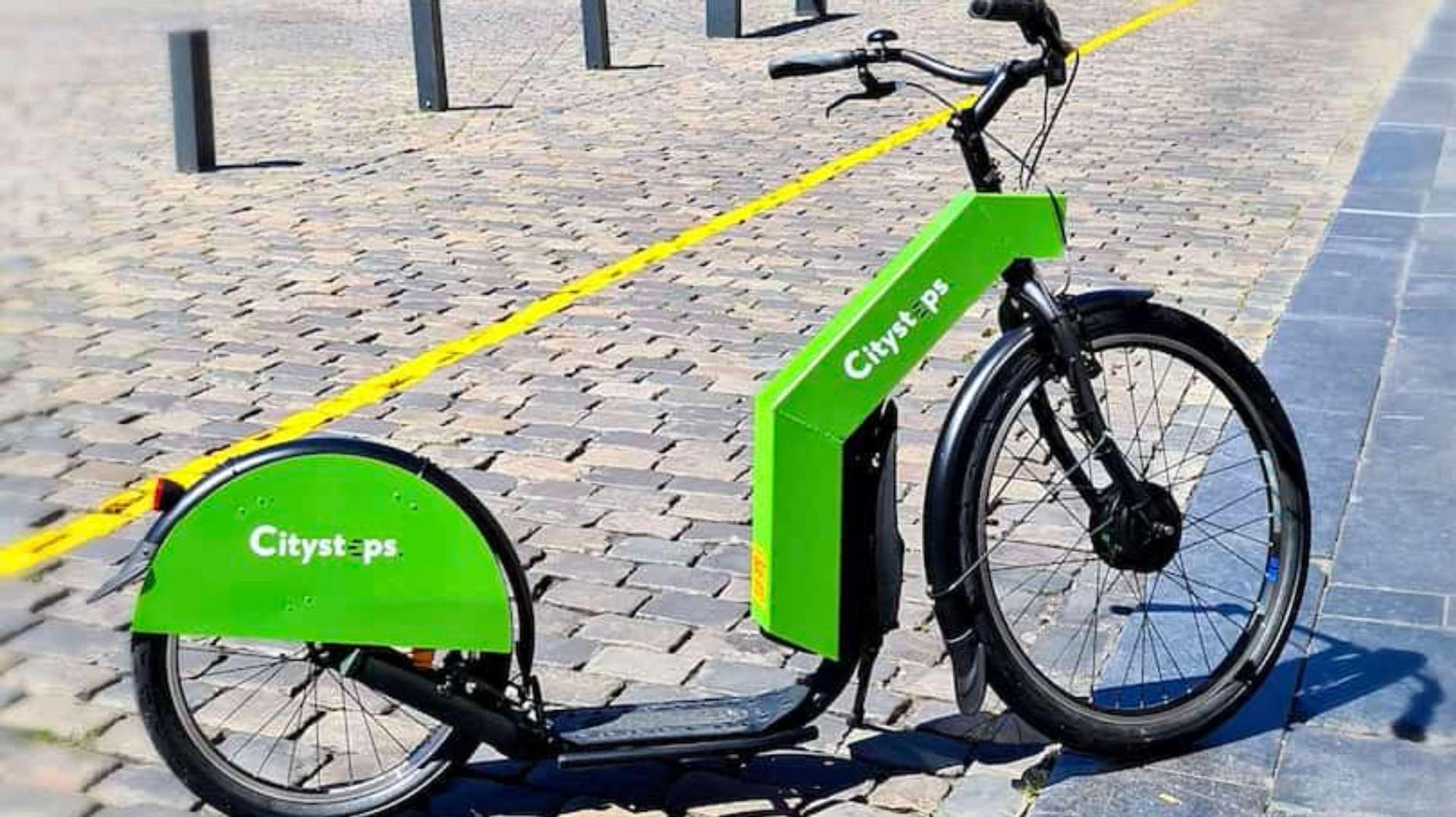 Roermond in the Netherlands is using a new design of e-scooter with large wheels. Escooters are not currently legal in most of the Netherlands