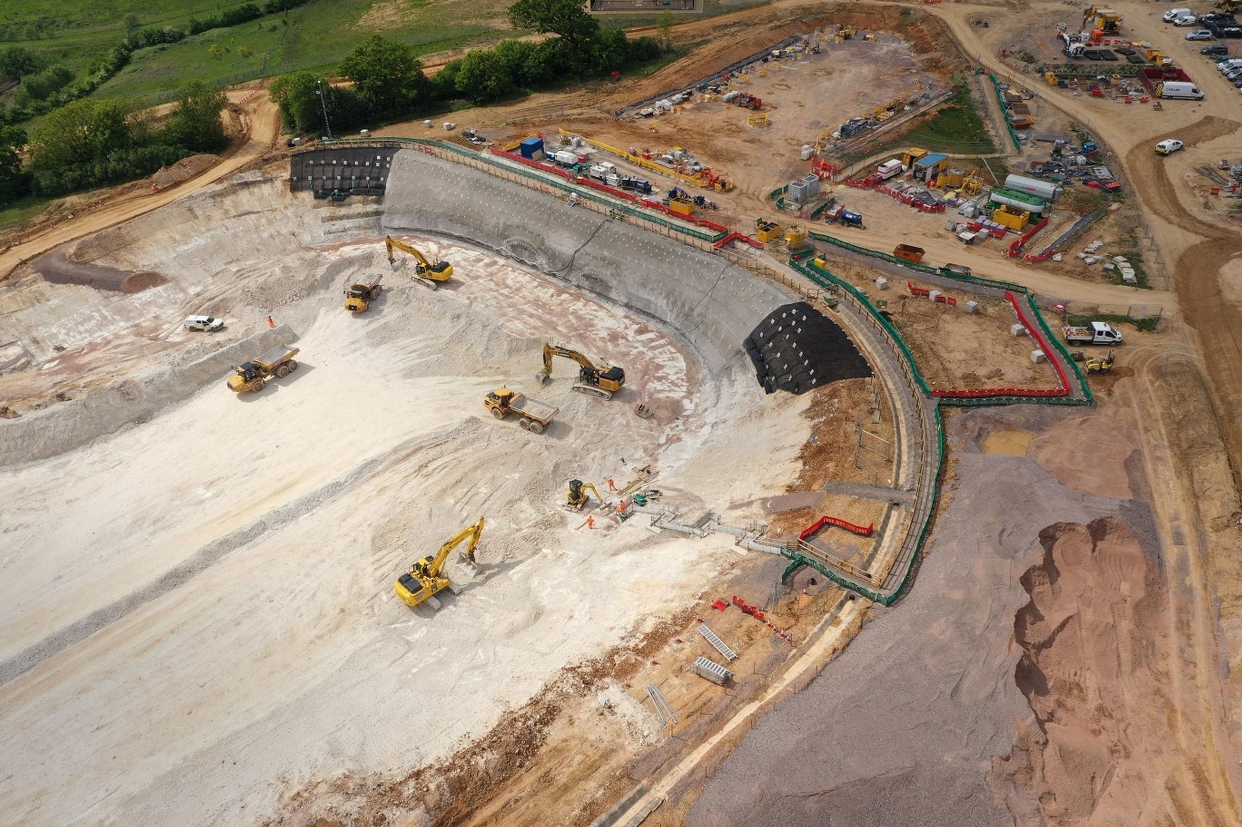 The Chiltern Tunnel works are the largest construction site on Phase One of HS2