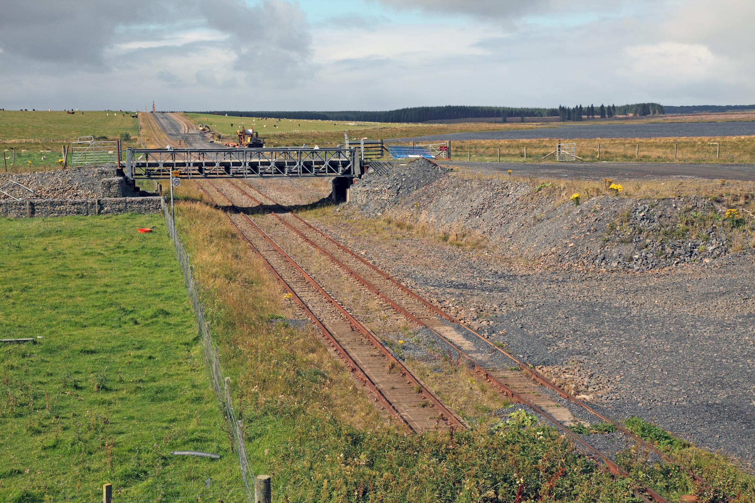 The metre-gauge railway near Wick. It’s as straight as HS2, which offers a clue to the line’s unusual purpose