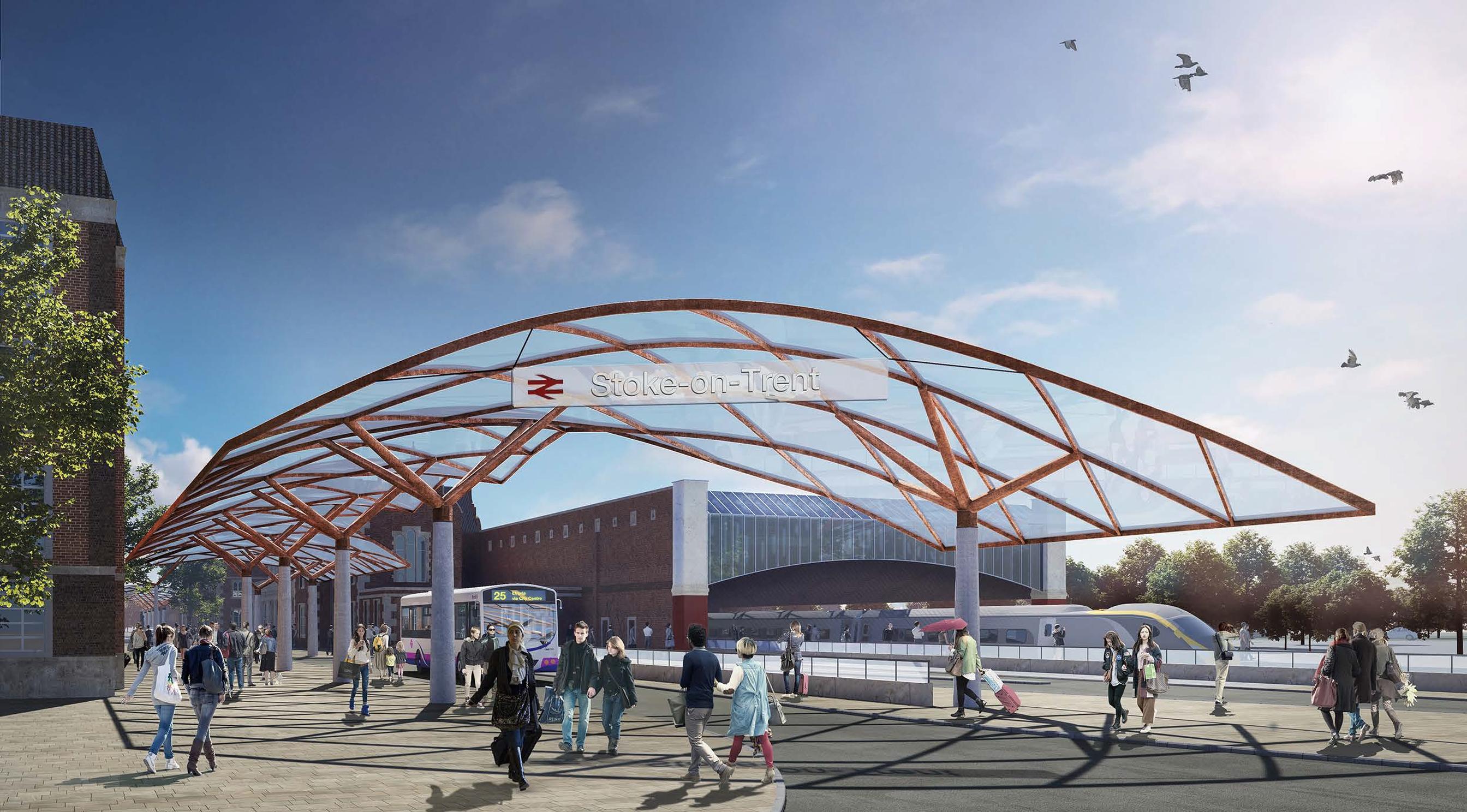 The transport hub planned for Stoke city centre